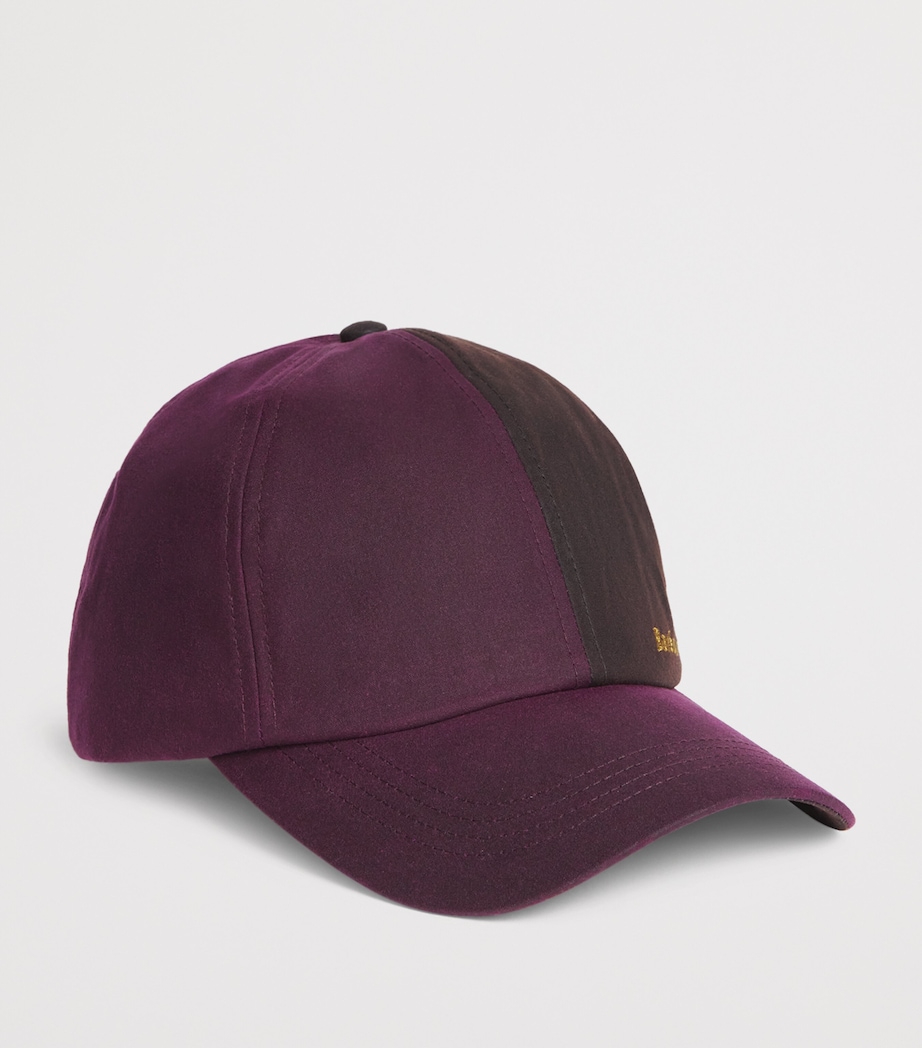 Waxed Cotton Beauly Baseball Cap RUSTIC/MERLOT Image 2