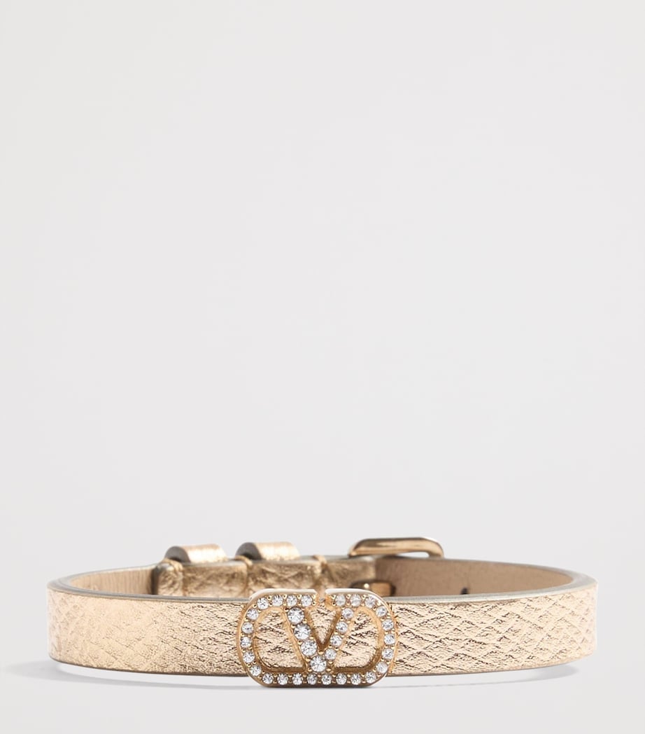 Valentino Garavani Leather VLogo Signature Bracelet Image 3