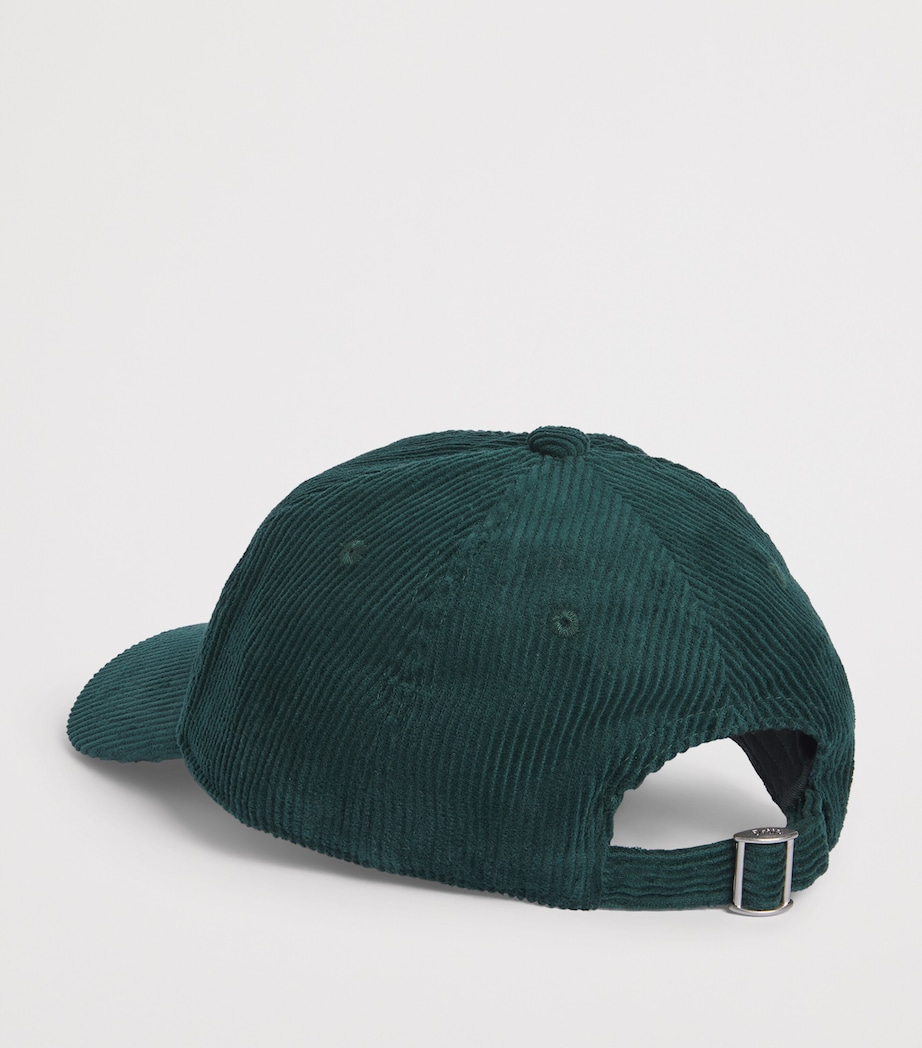 Drôle de Monsieur Original Corduroy Baseball Cap Dark Green Image 3