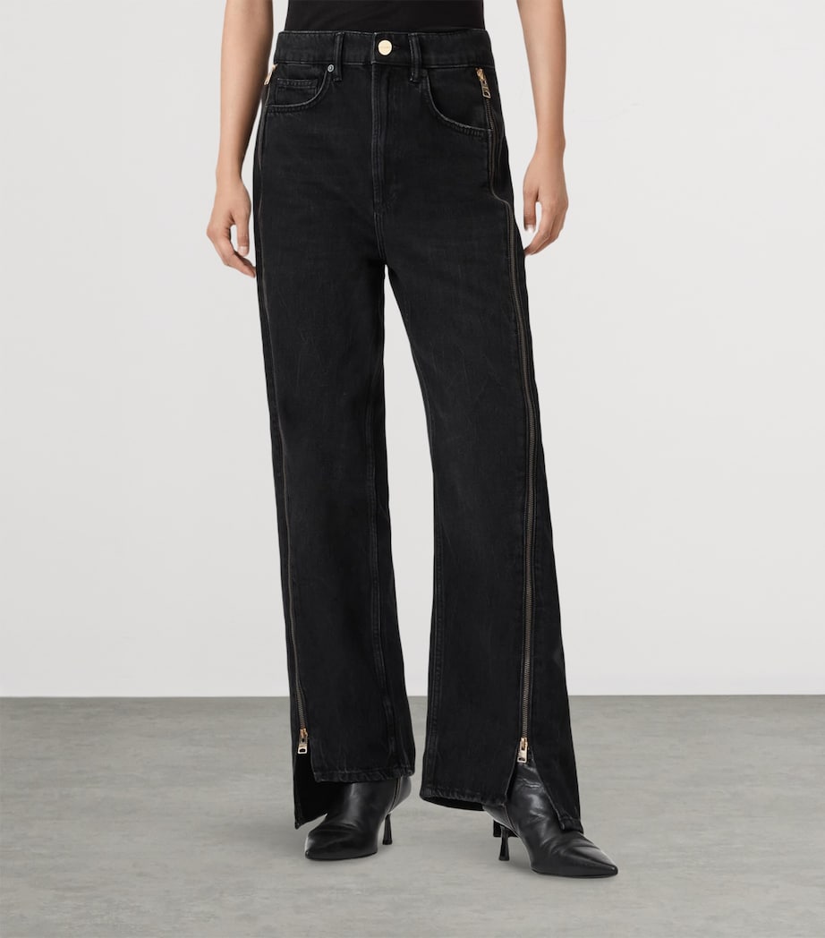 Organic Cotton Frankie Wide-Leg jeans WASHED BLACK Image 5