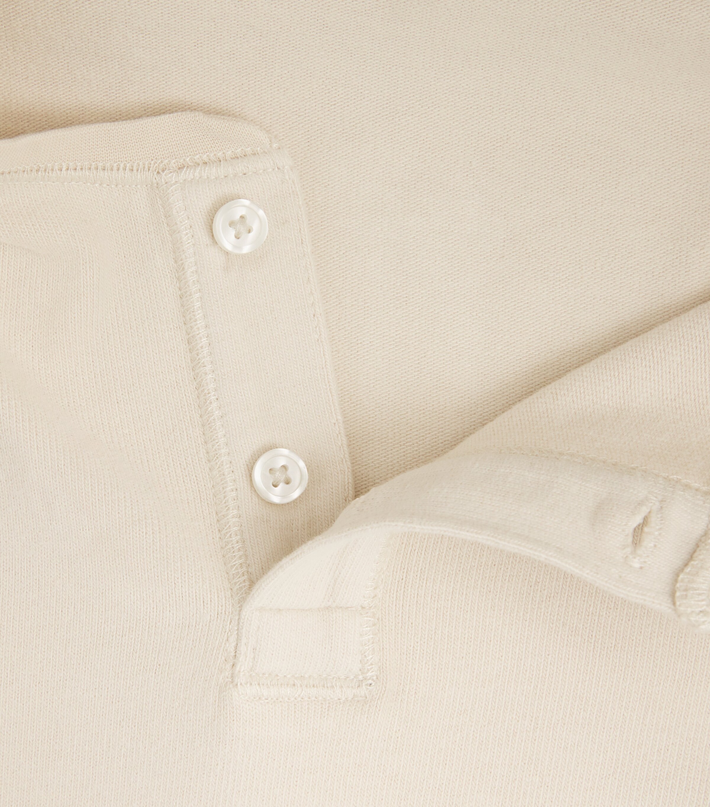 PAIGE Mens Stretch-Cotton Suiza Henley Top Rye Flour Image 5