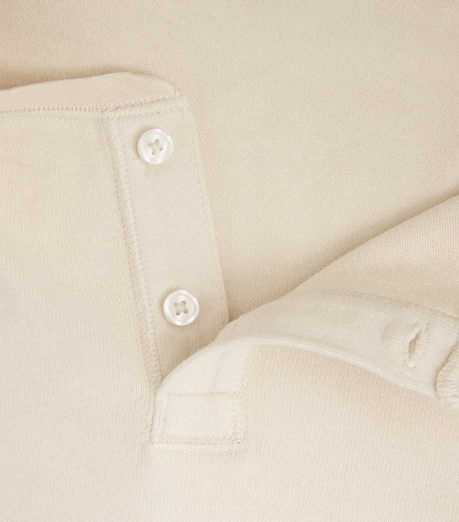 PAIGE Mens Stretch-Cotton Suiza Henley Top Rye Flour Image 5