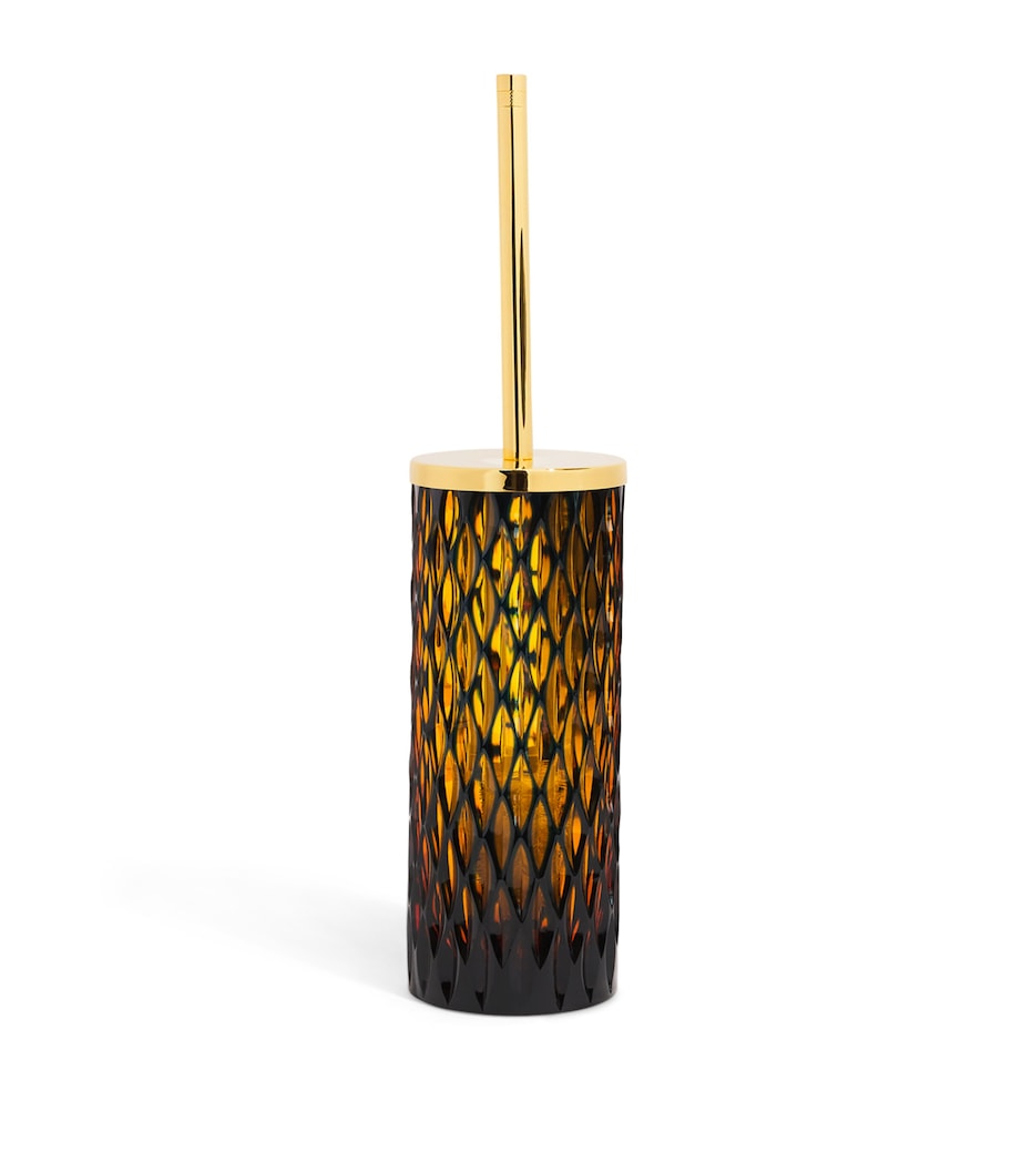 ZODIAC Crystal Toilet Brush Amber/blue, Gold Image 1