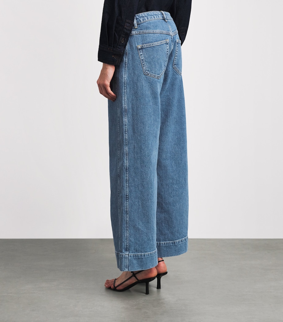 Cinq A Sept Womens Betsy Wide-Leg Jeans Blue Mirage Image 5