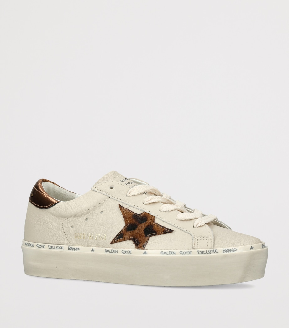 Golden Goose Leather Hi Star Sneakers Cream Comb Image 2