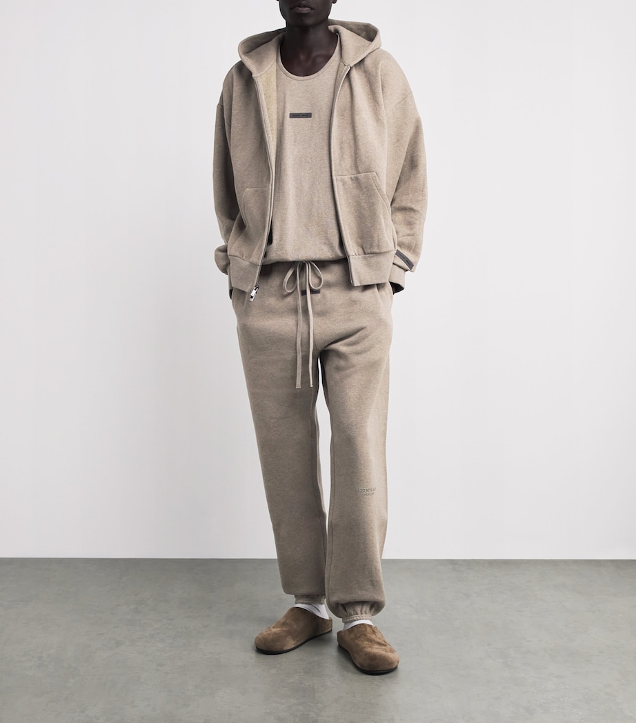 Cotton-Blend Logo Sweatpants HOMESTEAD HEATHER Image 2