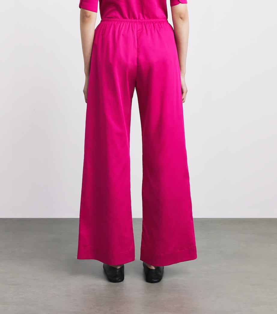 LESET Womens Cotton Yoko Trousers Amaranth Image 5