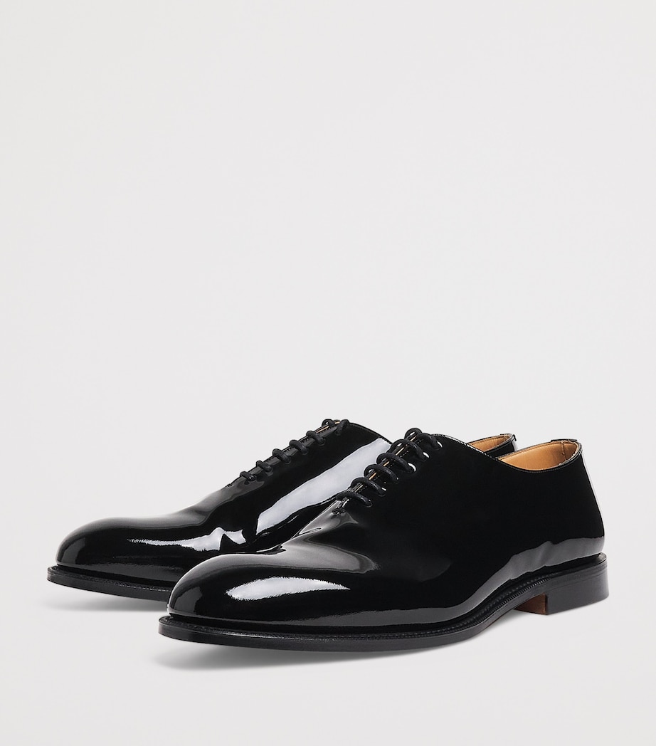 Patent Leather Whole Cut Oxford Shoes BLACK Image 3