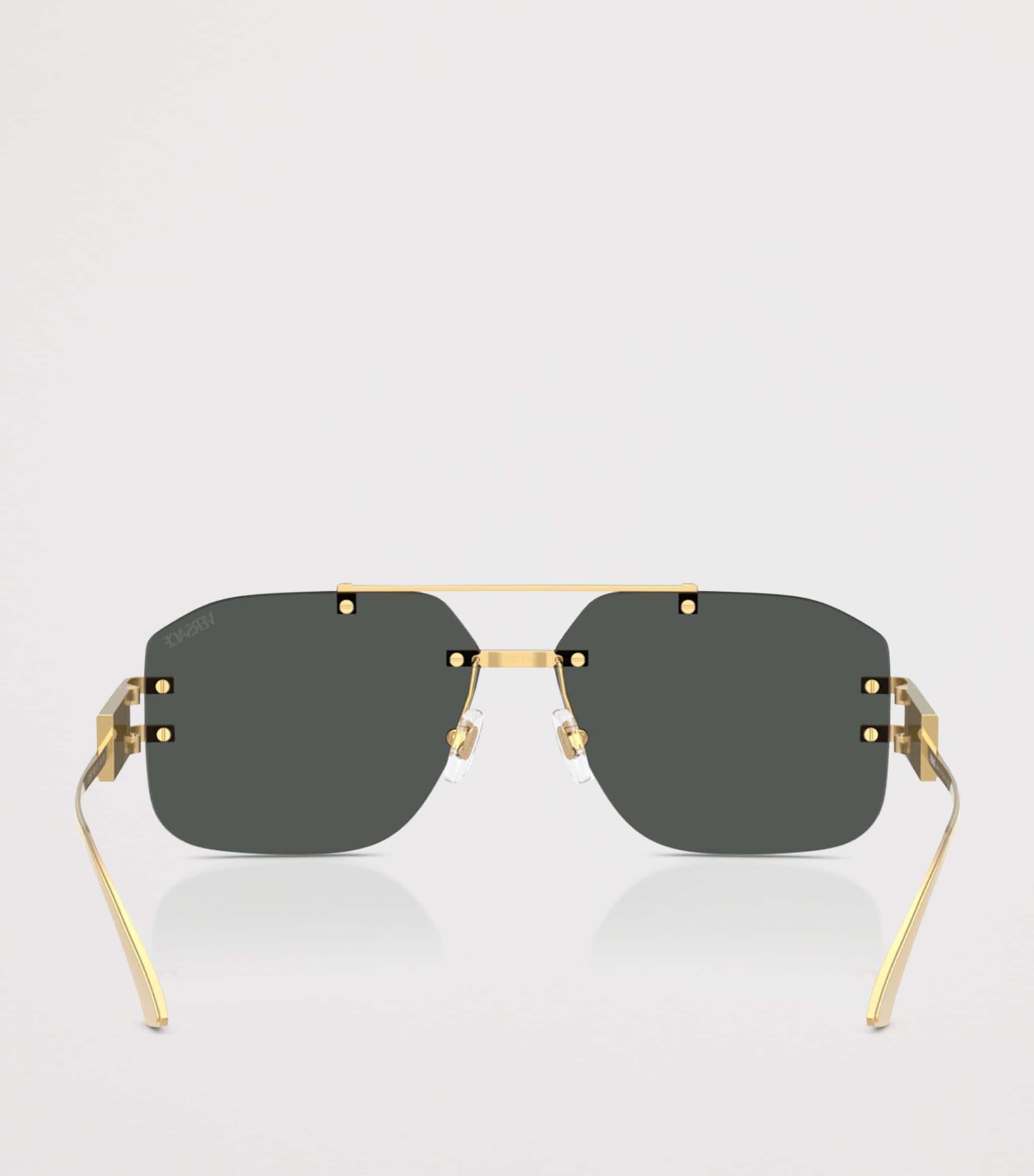 Versace Irregular Square Sunglasses Gold Image 4