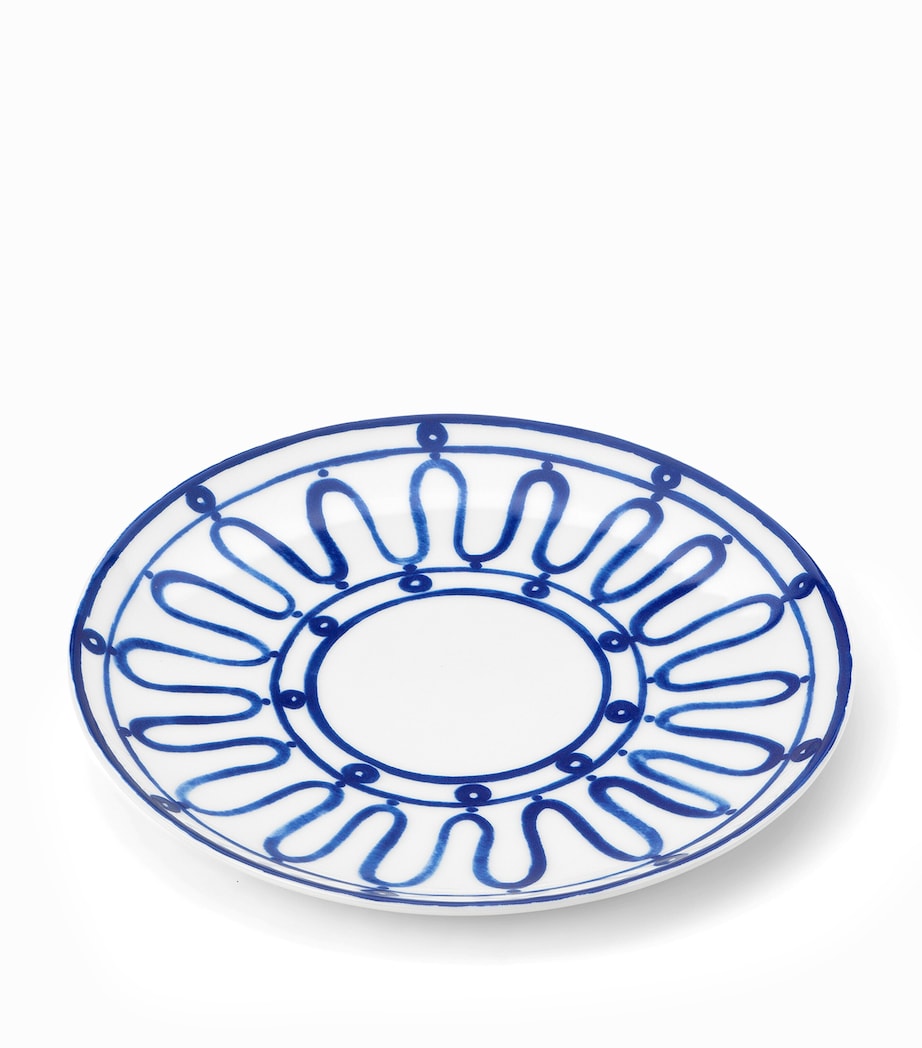 Kyma Dessert Plate (21cm) BLUE ON WHITE Image 1
