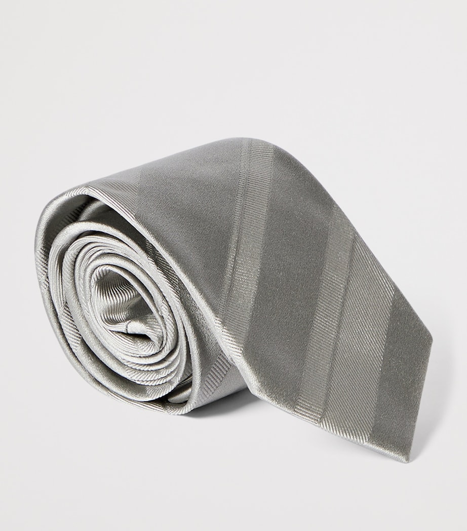 Brunello Cucinelli Silk Stripe Tie Image 3