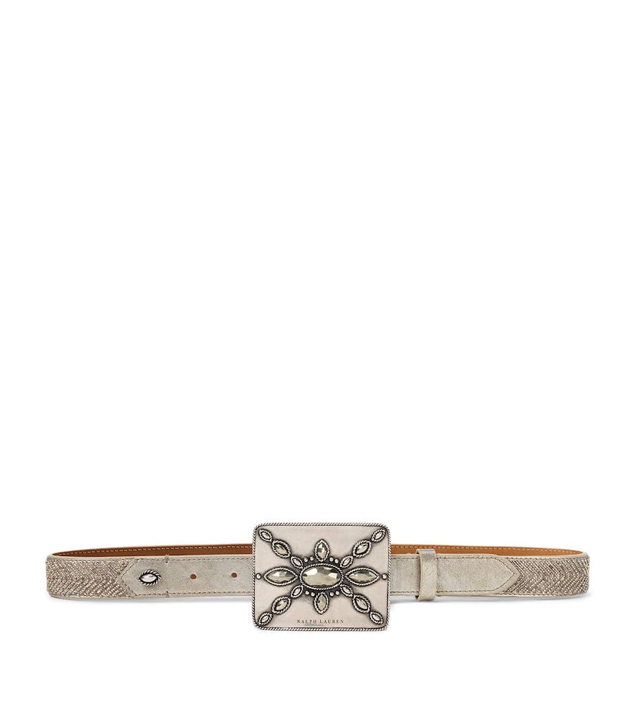 Leather Embellished Belt SILVER/PYRITE Image 1