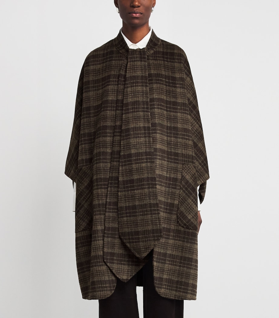 Cashmere Plaid Belleville Trench Coat MOSS PLAID Image 3