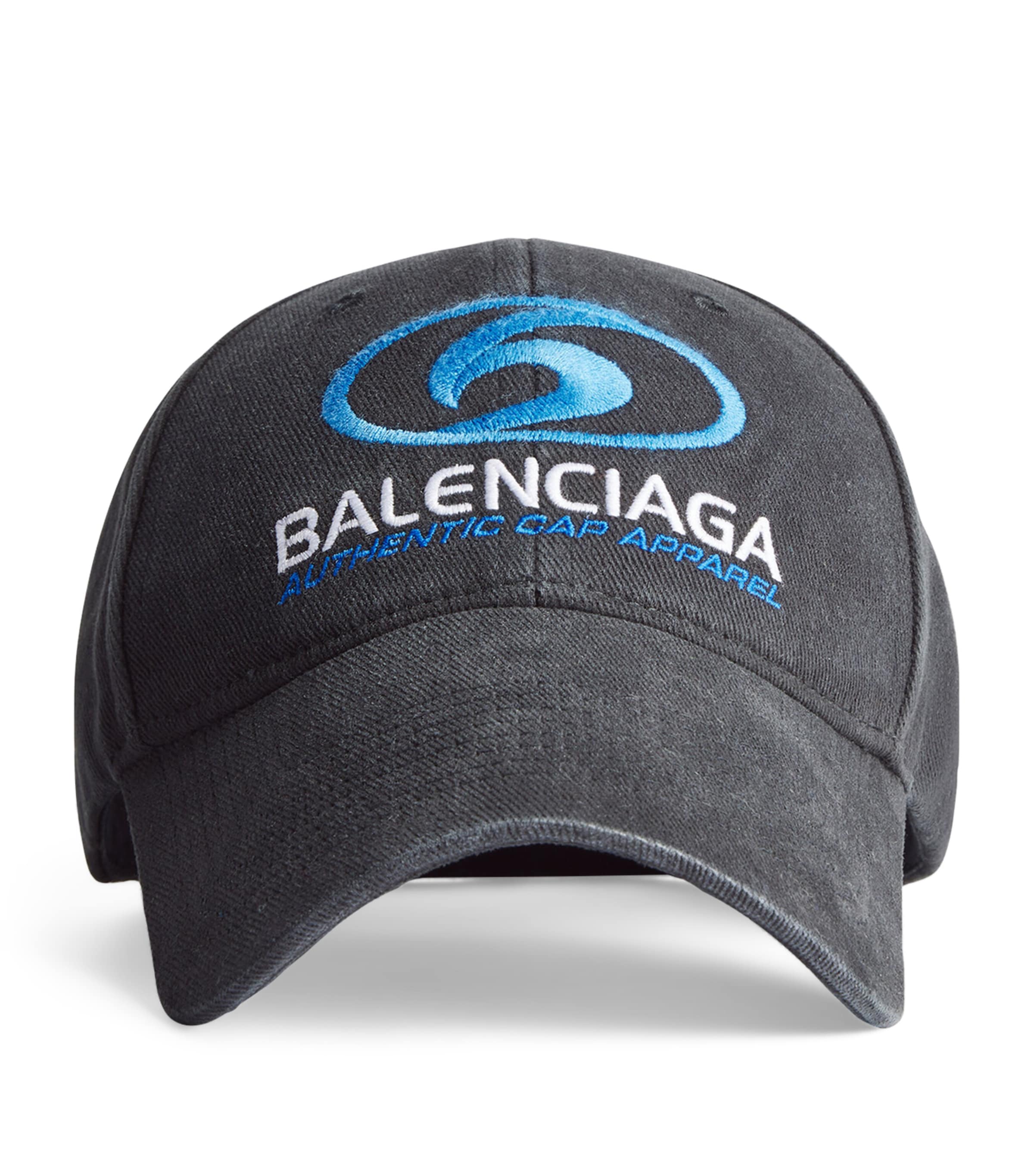 Balenciaga Logo Surfer Cap In Gray