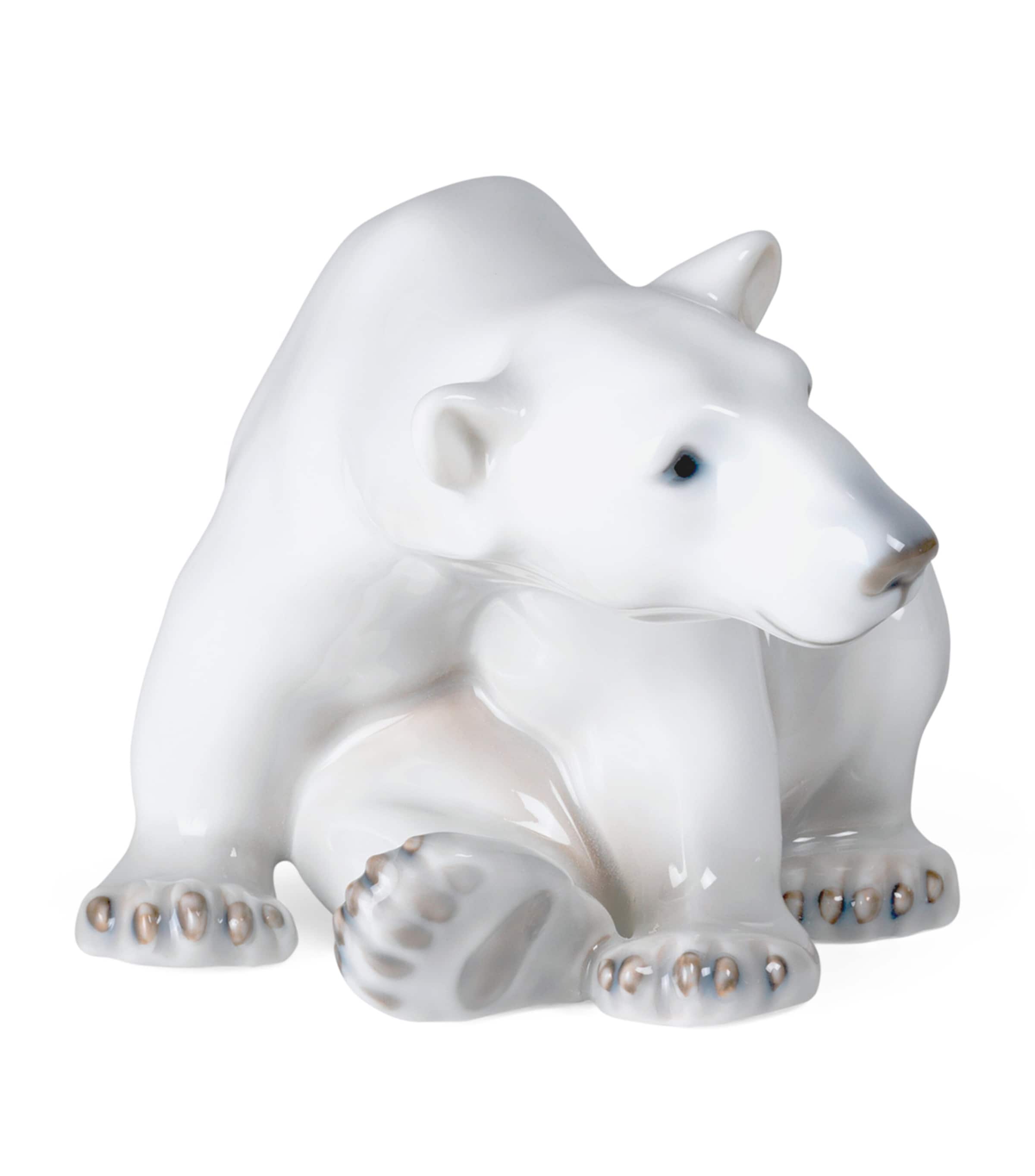 Porcelain Polar Bear Figurine (12cm) MULTI Image 4