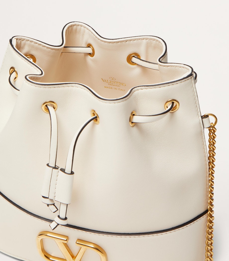 Leather VLogo Bucket Bag I16 Image 7
