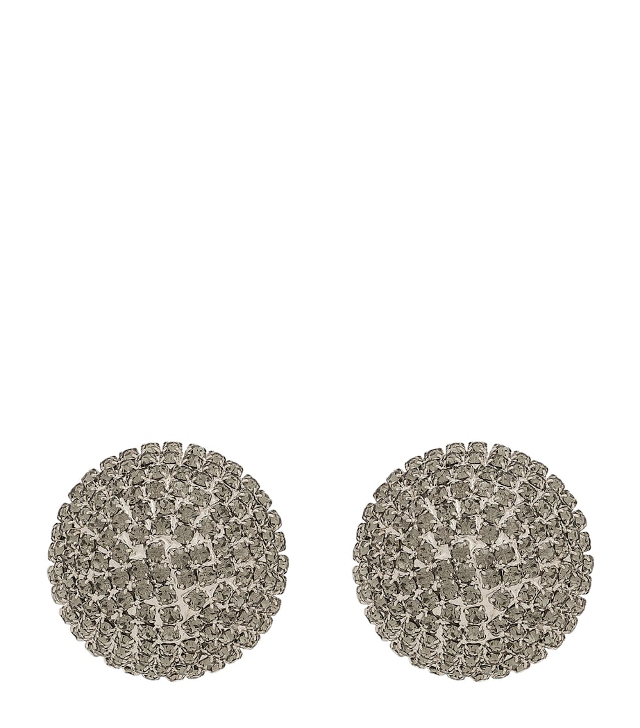 Crystal-Embellished Clip-On Earrings 87655-SILVER/PALLADI Image 1