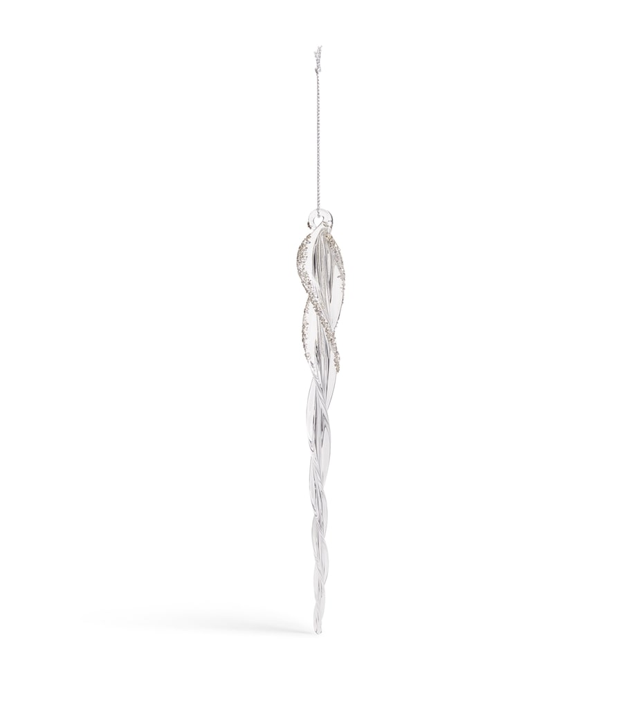 Shishi Glass Glitter Icicle Tree Decoration Clear Image 1