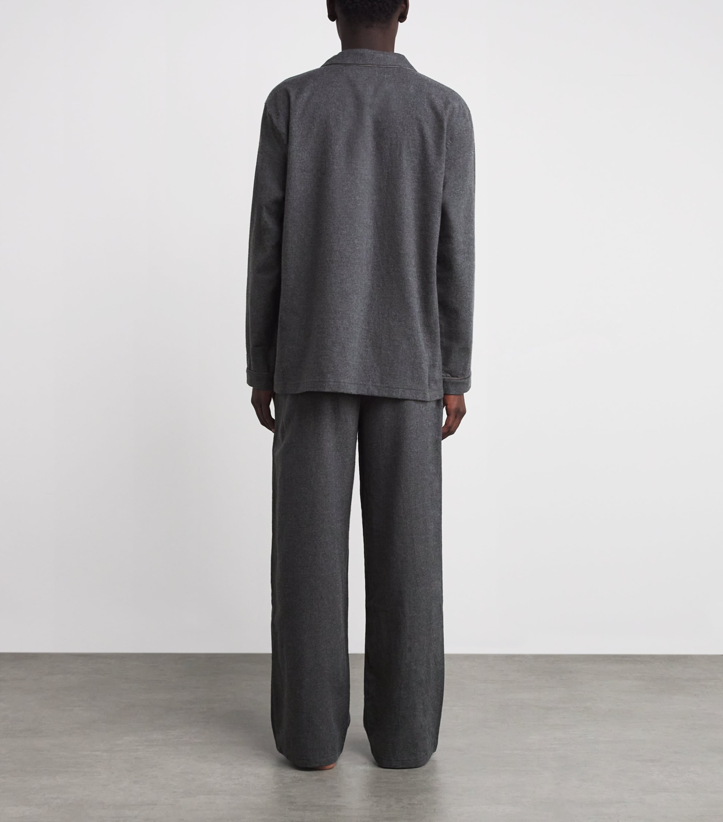 Cotton Long-Sleeve Pyjama Set ASH HEATHER GREY Image 3