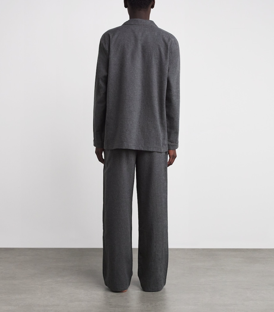 Cotton Long-Sleeve Pyjama Set ASH HEATHER GREY Image 3