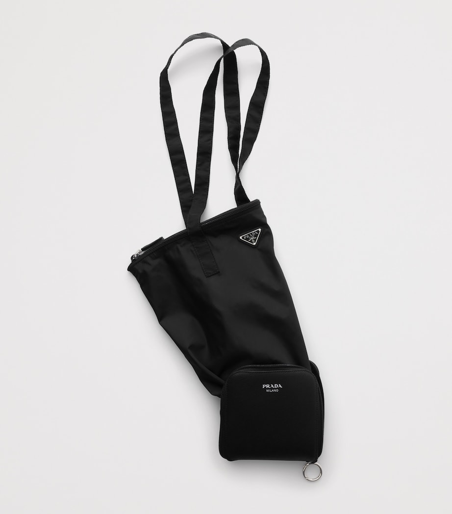 Prada Re-Nylon Foldaway Tote Bag Black Image 3