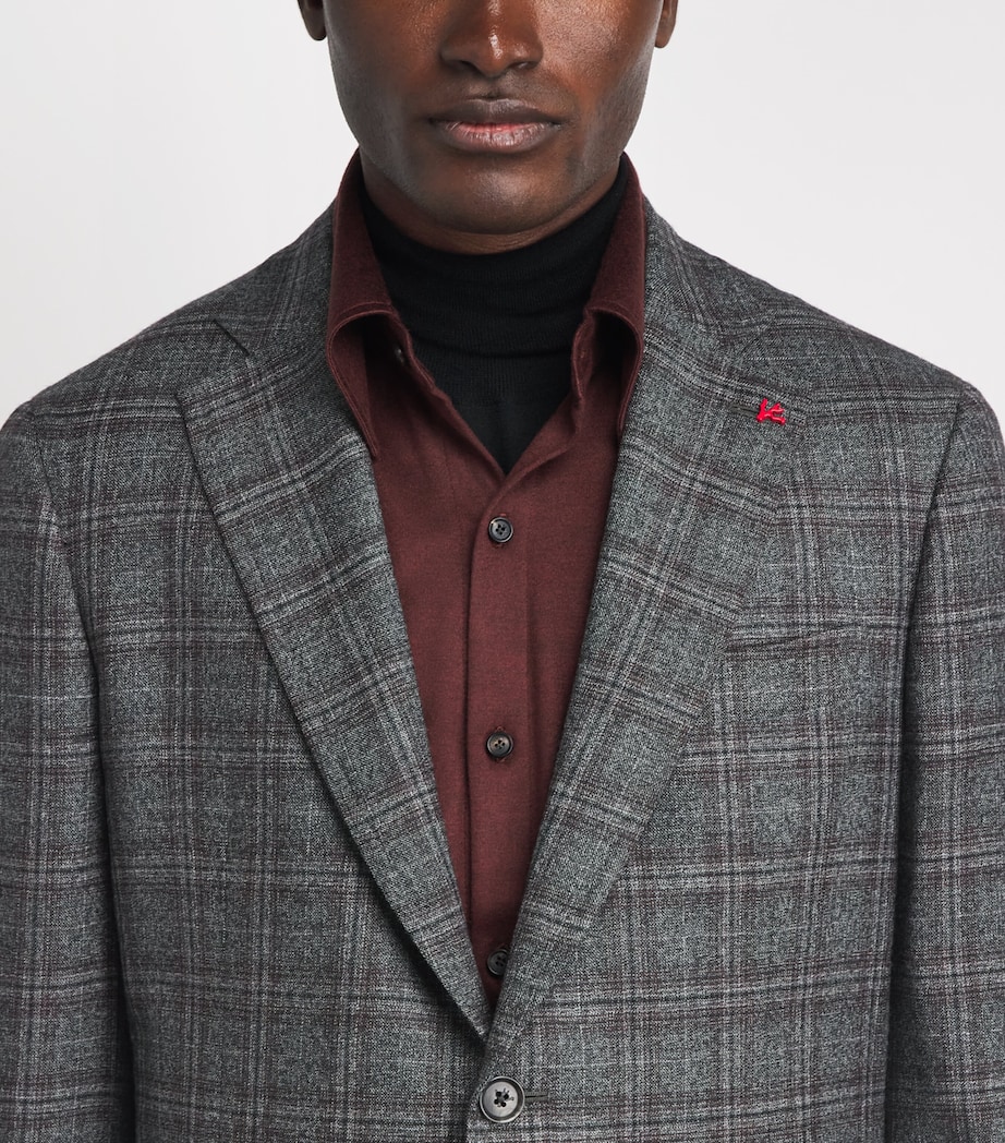 Isaia Mens Wool Check Capri 2-Piece Suit Image 3
