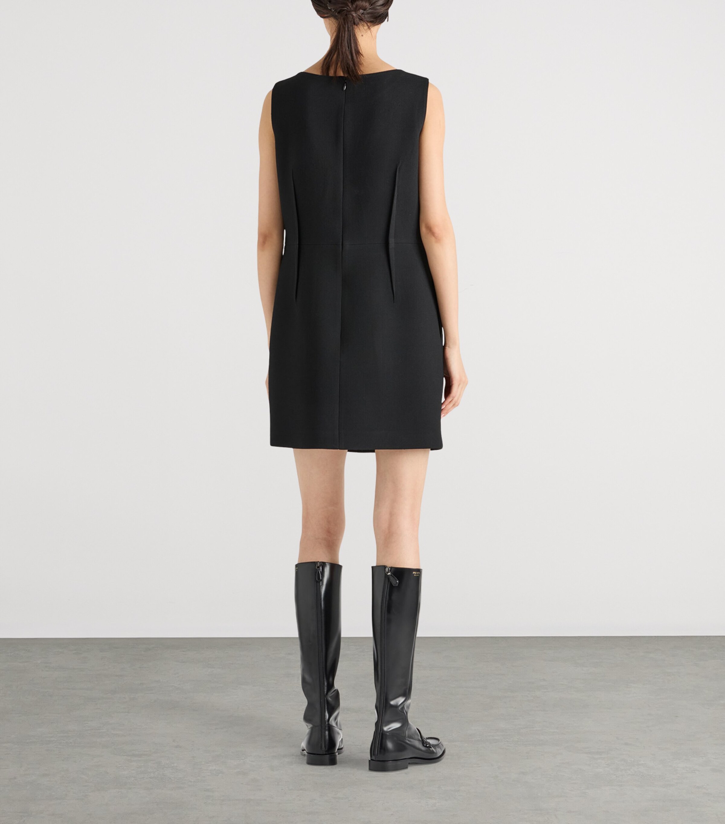 Wool Natté Sleeveless Mini Dress F0002 Image 5