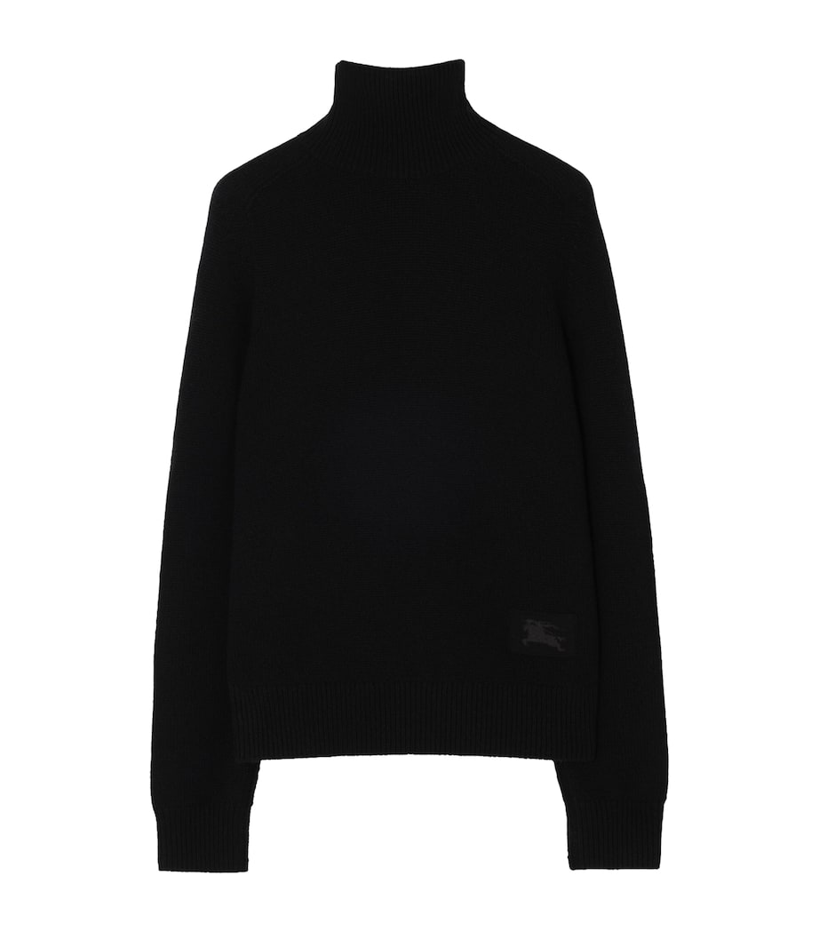 Burberry Womens Cashmere High-Neck Sweater Black Image 1