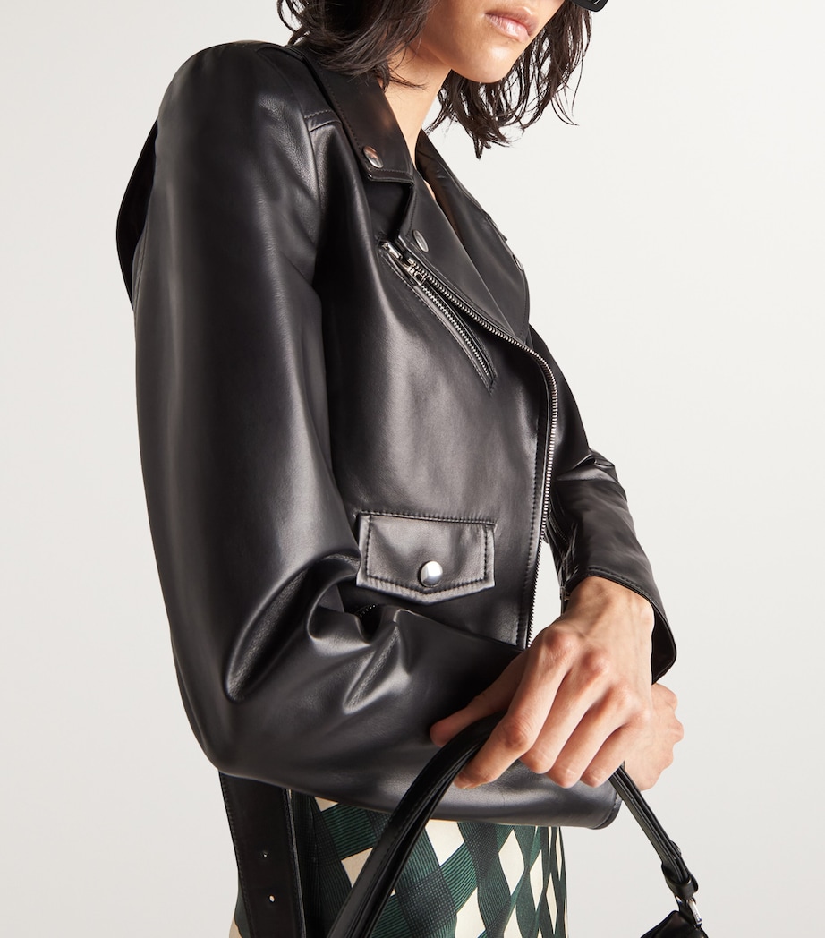 Leather Biker Jacket F0002 Image 3