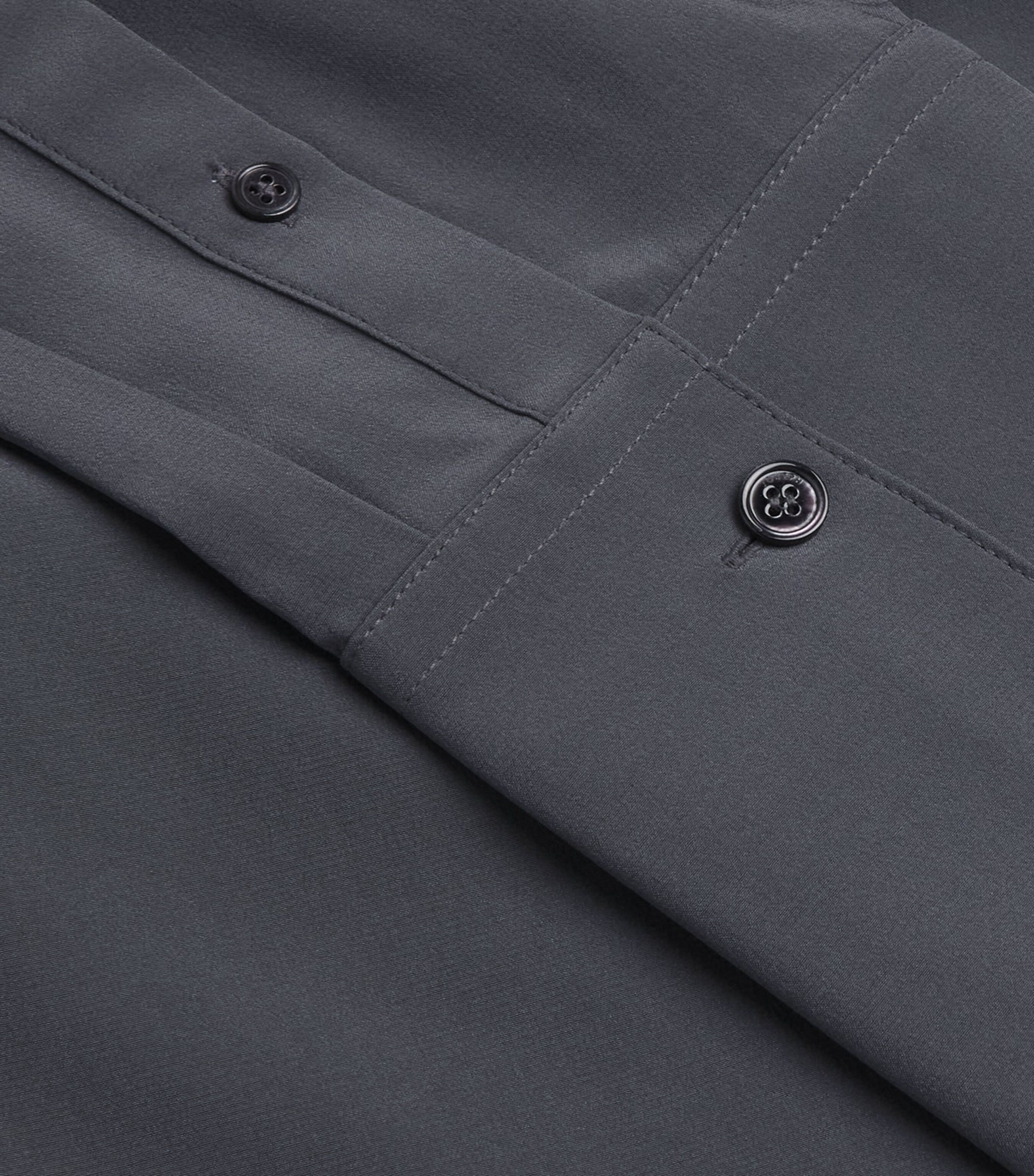 Silk Crepe de Chine Joe Blouse SMOKE Image 5