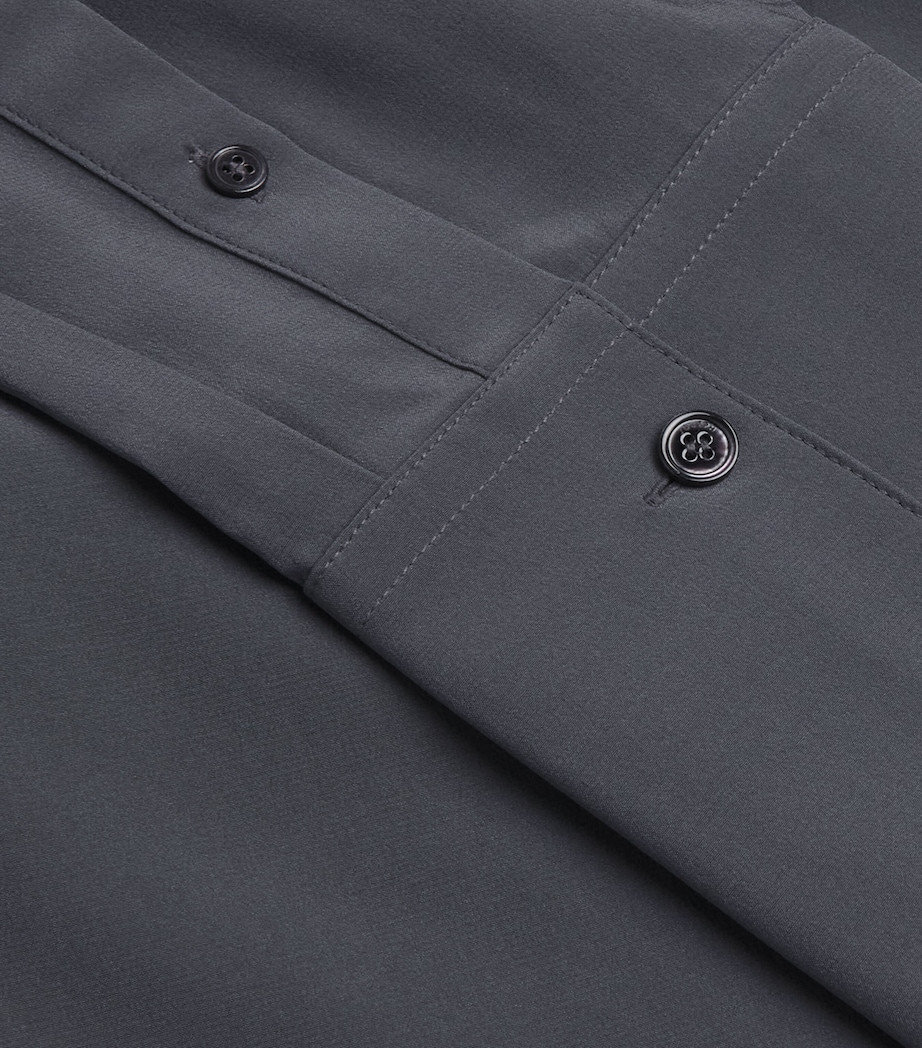 Silk Crepe de Chine Joe Blouse SMOKE Image 5