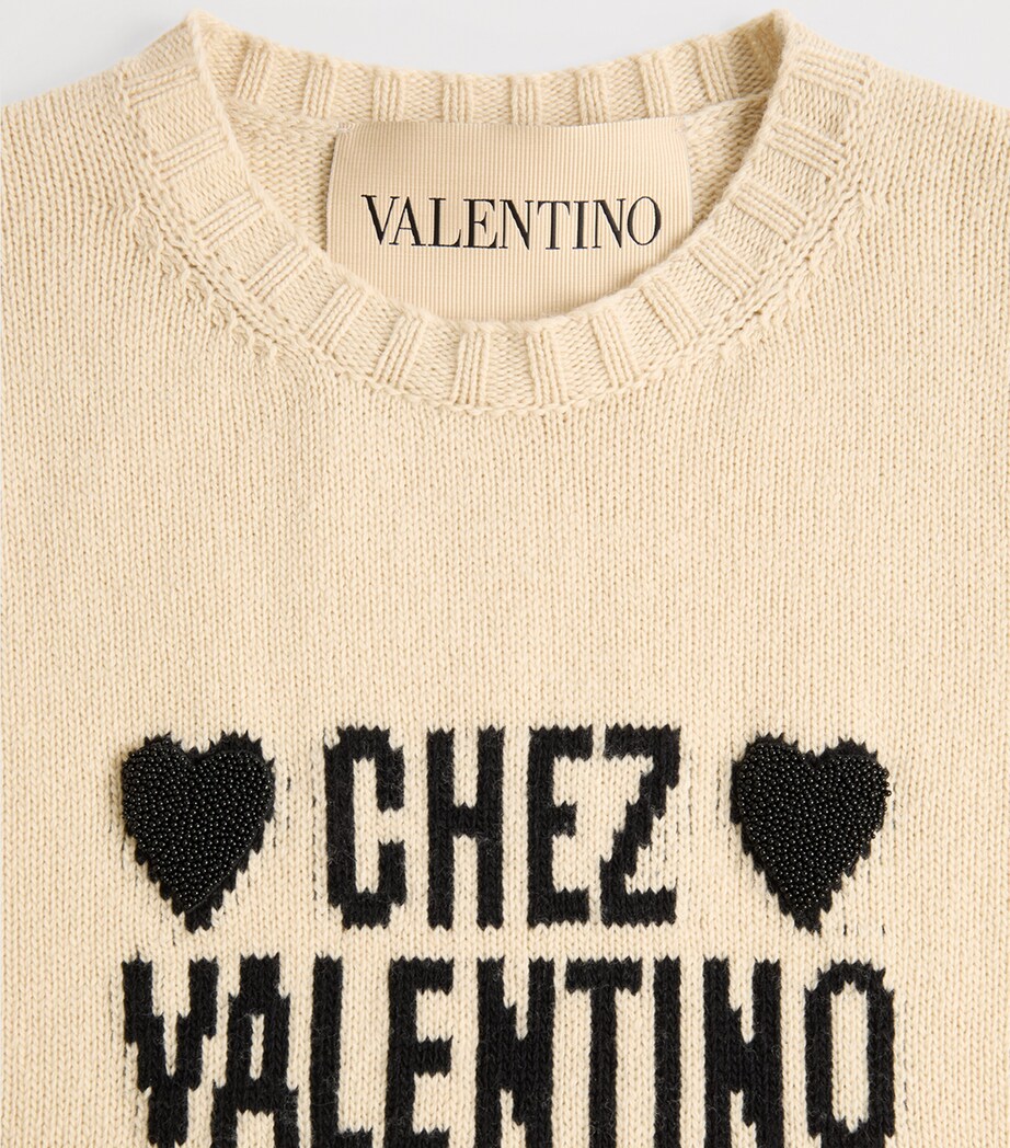 Virgin Wool Chez Valentino Sweater R8E Image 8