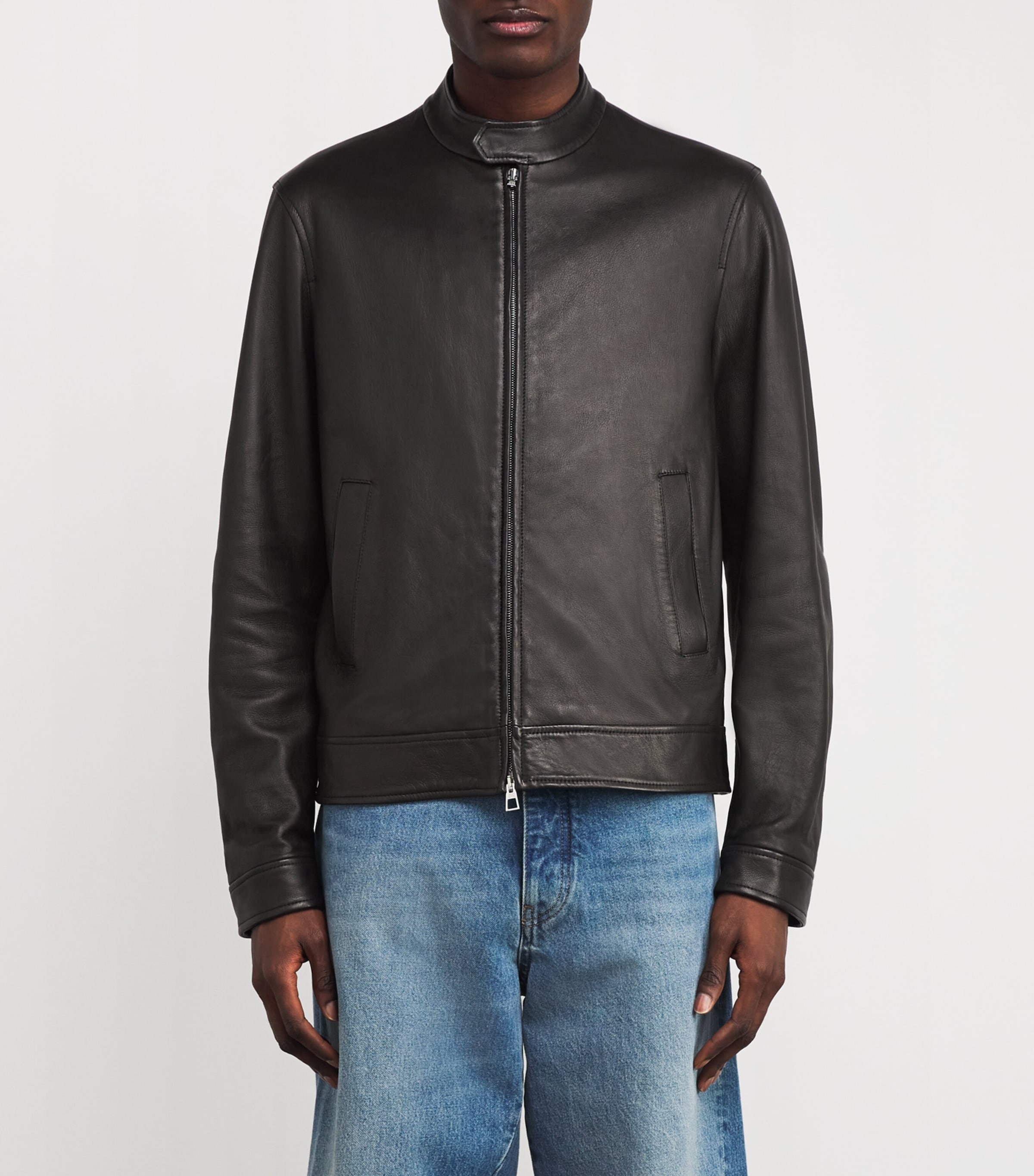 Leather Biker Jacket C74 Image 3