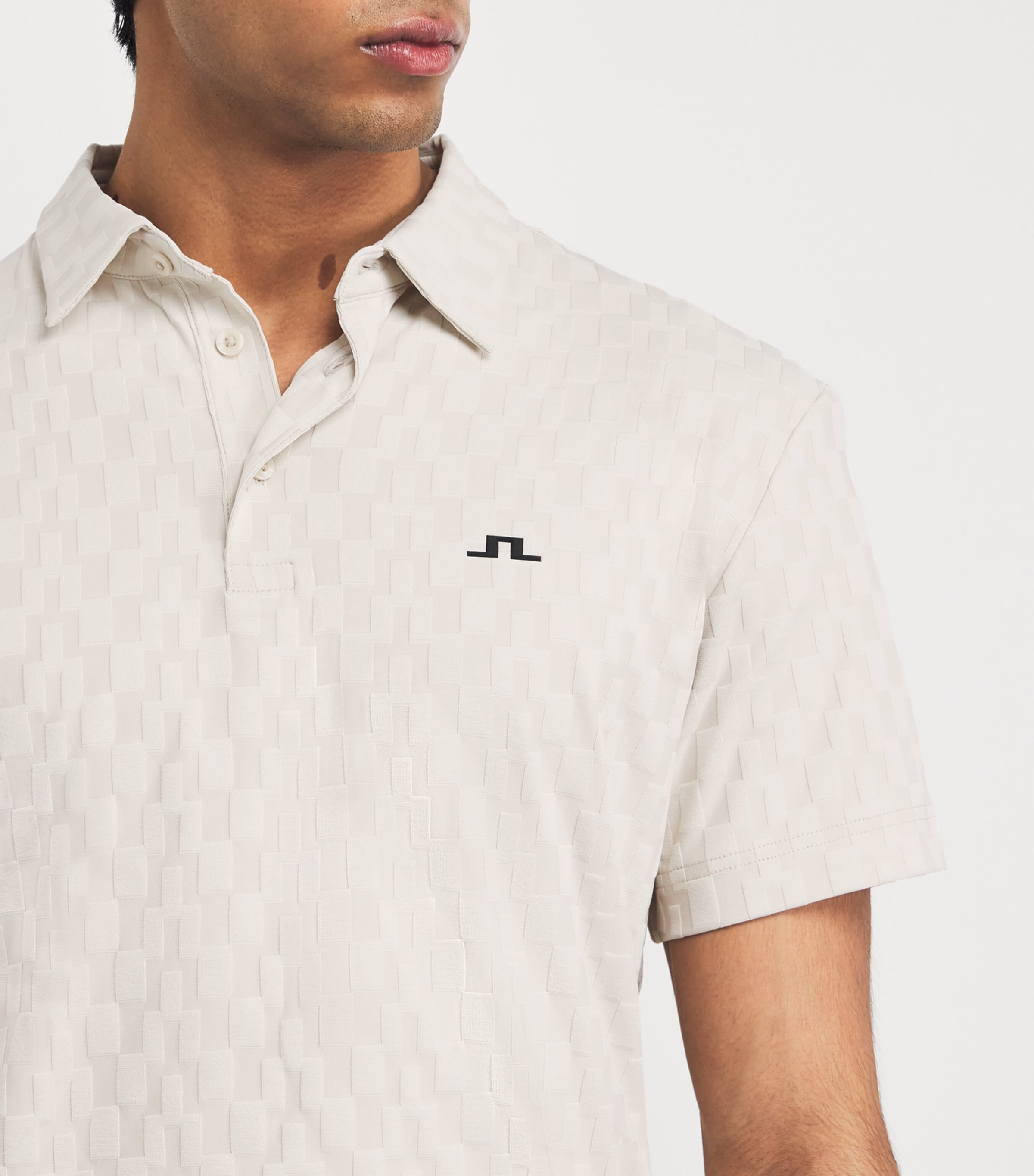 J Lindeberg Mens Kofe Polo Shirt Moonbeam Image 3