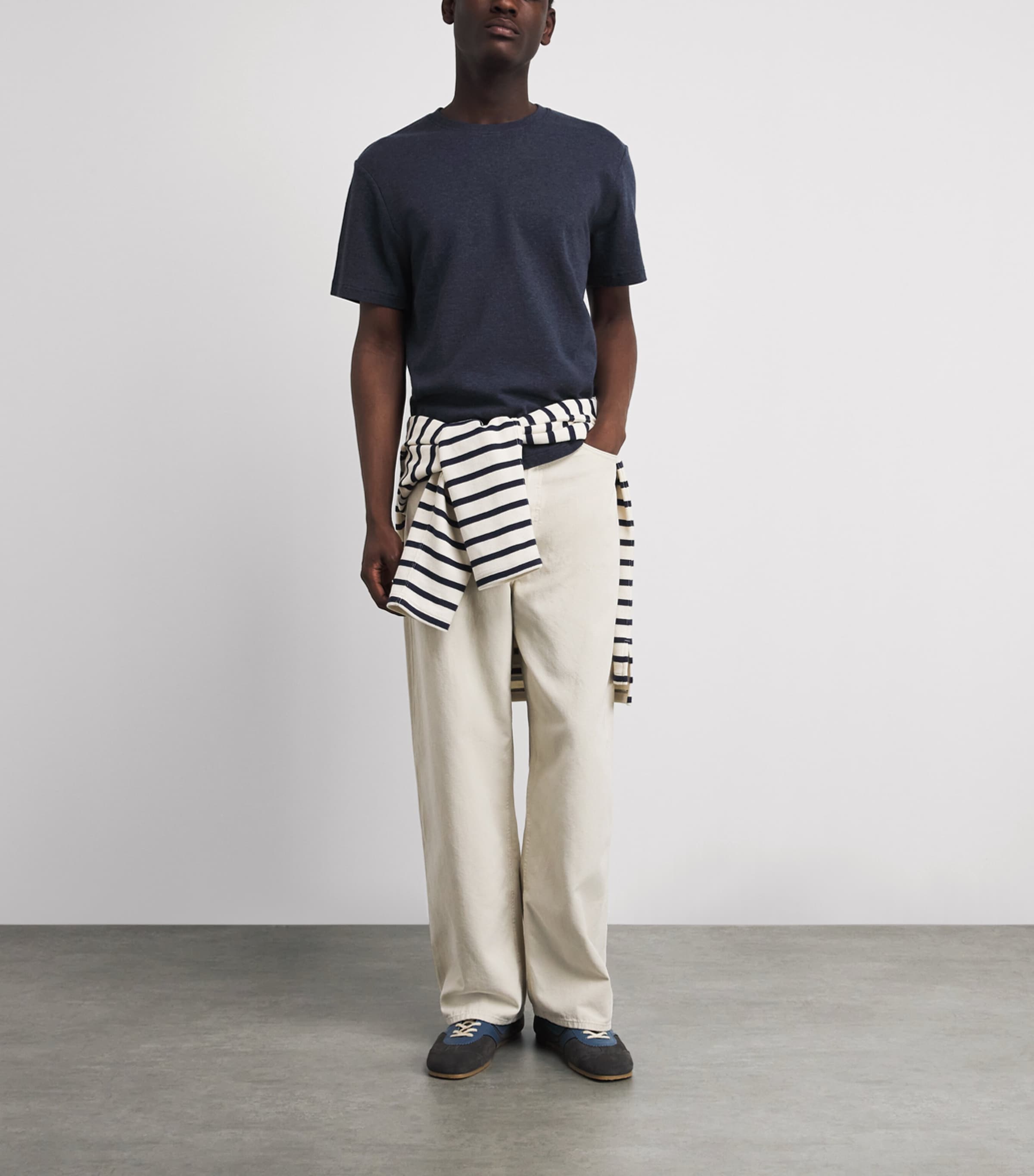 FRAME Mens Cotton Duo Fold T-Shirt Hdbl Image 2