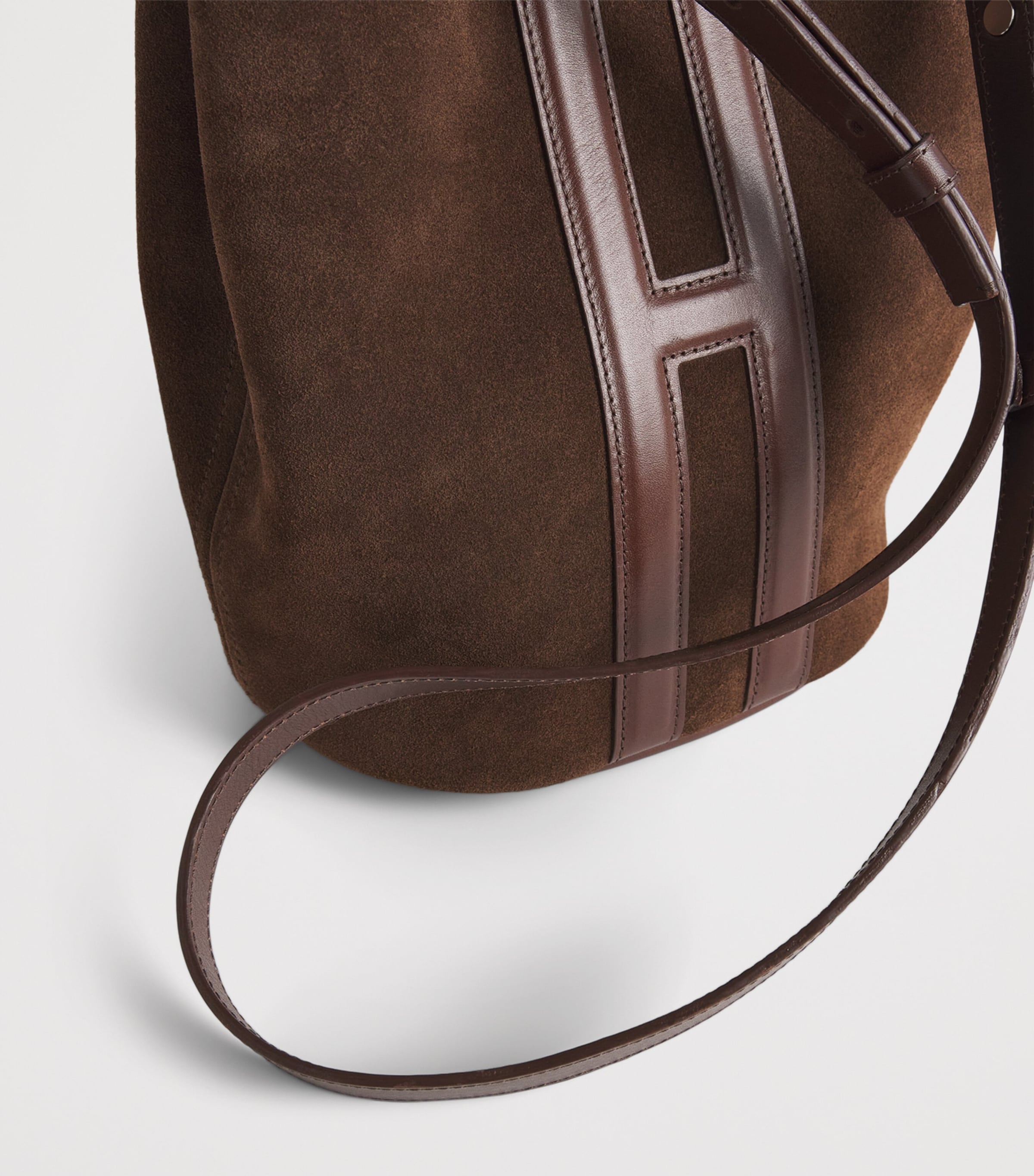 Small Suede Cross-Body Bag BROWN Image 6