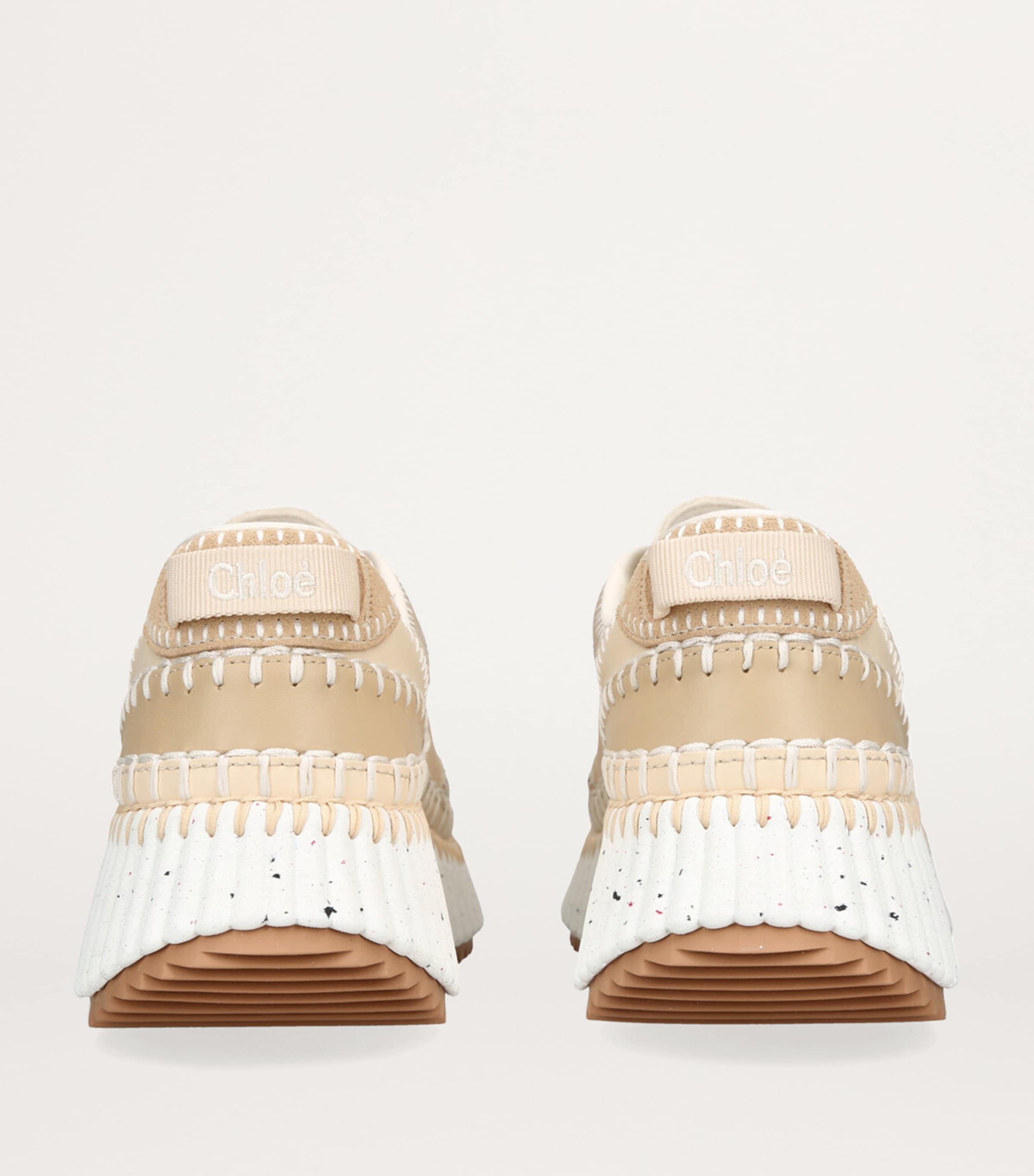 Chloé Suede Nama Runner Sneakers Beige Comb Image 2