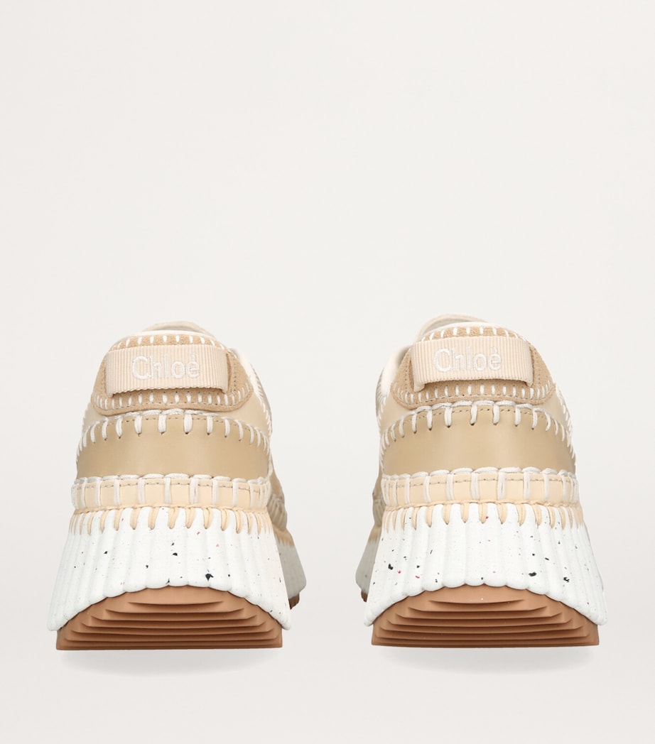 Chloé Suede Nama Runner Sneakers Beige Comb Image 2