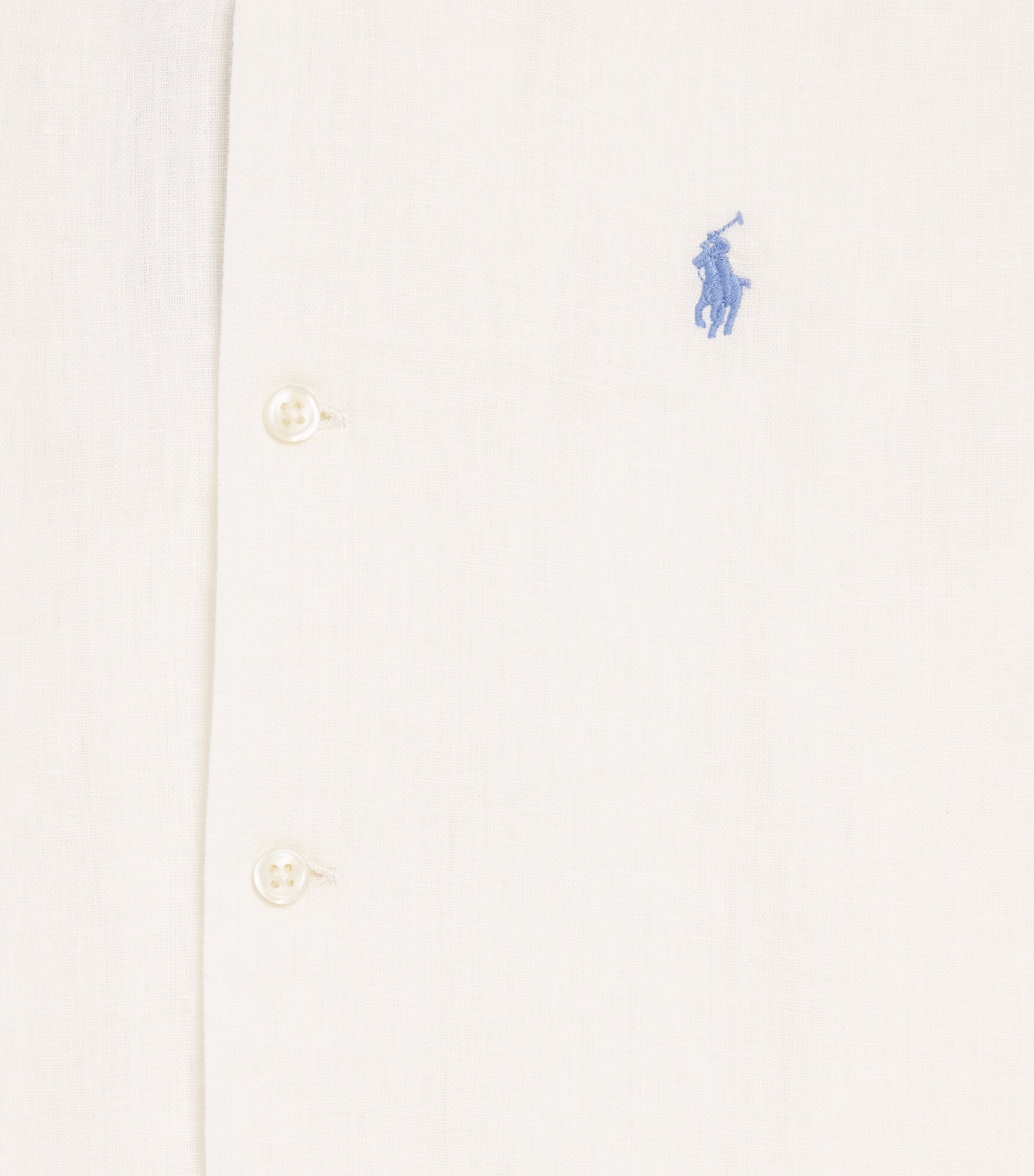 Linen Polo Pony Shirt (6-14 Years) WHITE Image 3