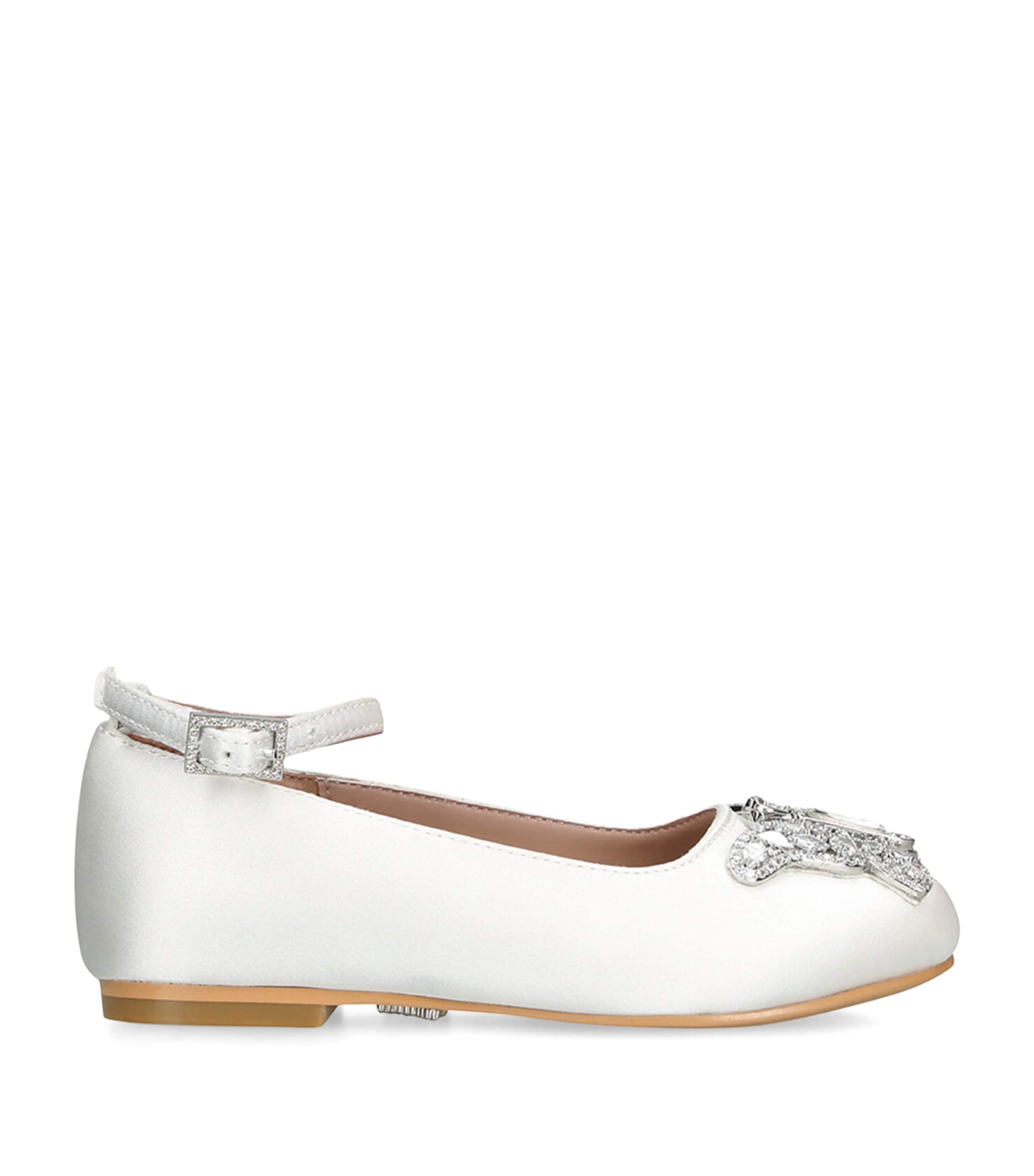 Aruna Seth Satin Angelina Ballet Flats White Image 1