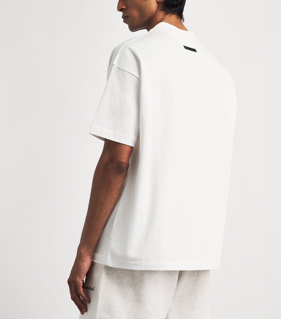 FEAR OF GOD ESSENTIALS Mens Classic Fit T-Shirt Bright White Image 5
