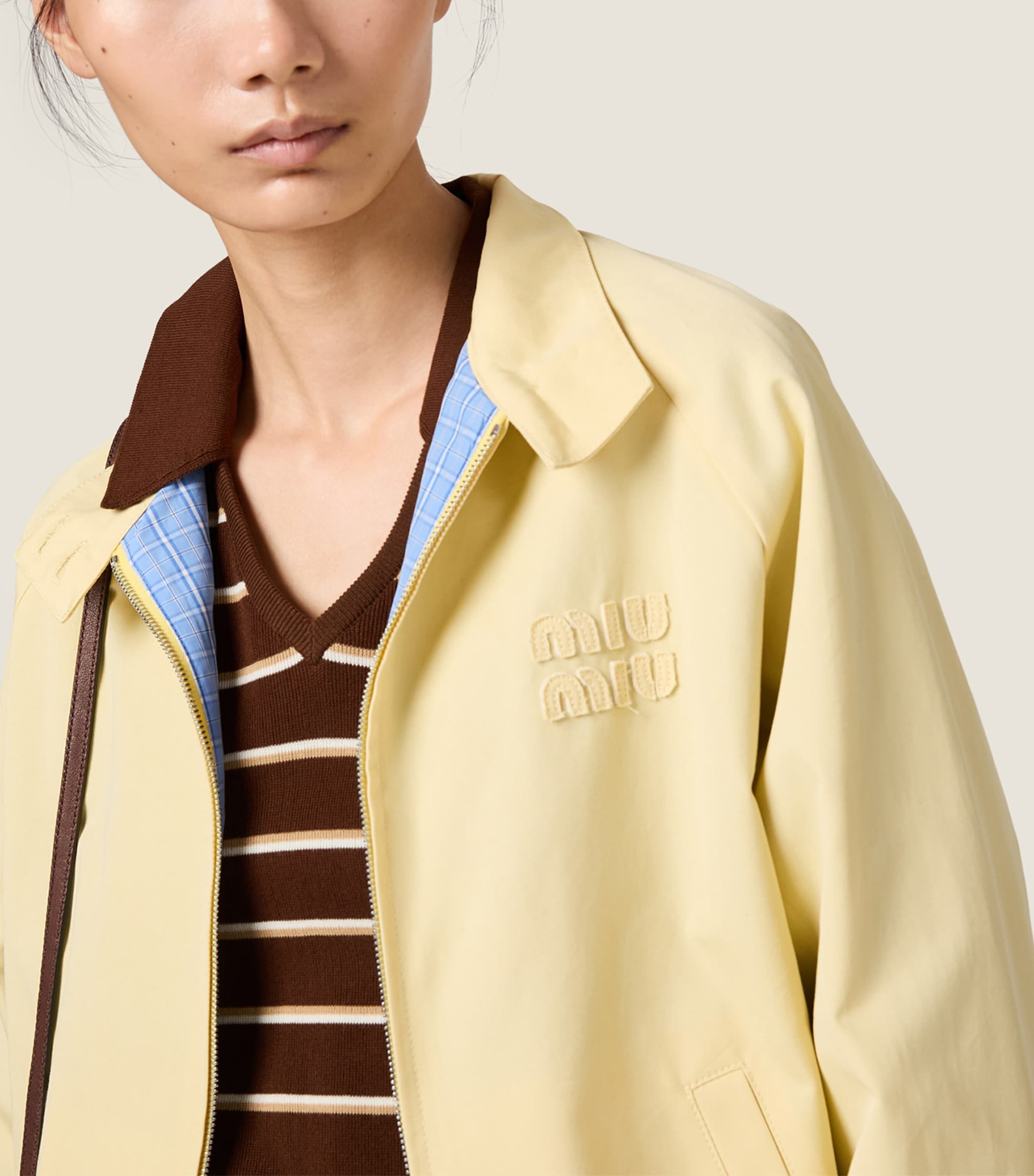 Miu Miu Womens Cotton Poplin Shirt Jacket Image 4