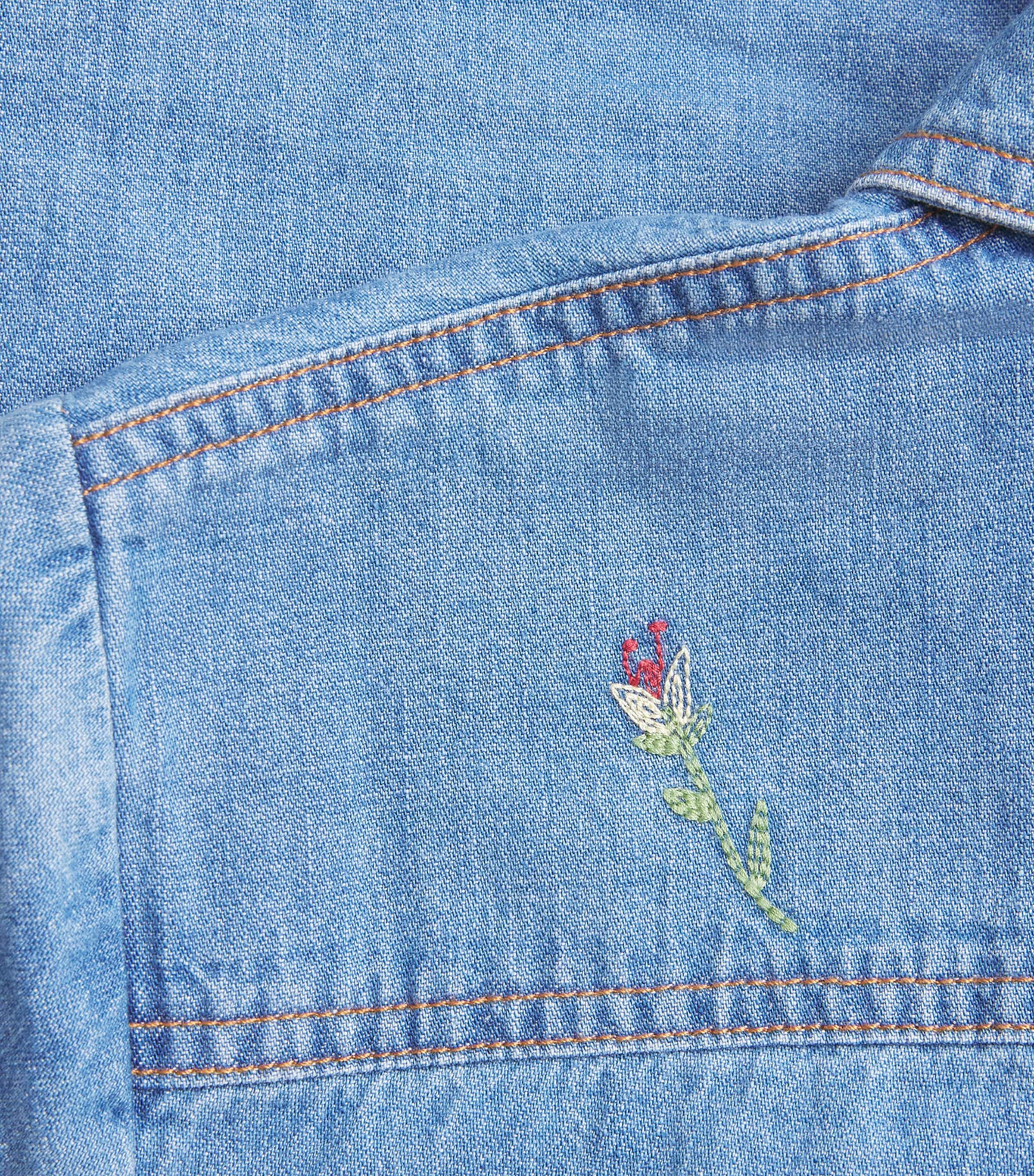 Denim Embroidered Edaline Sadie Shirt SADIE EMB LIGHT VIN Image 5