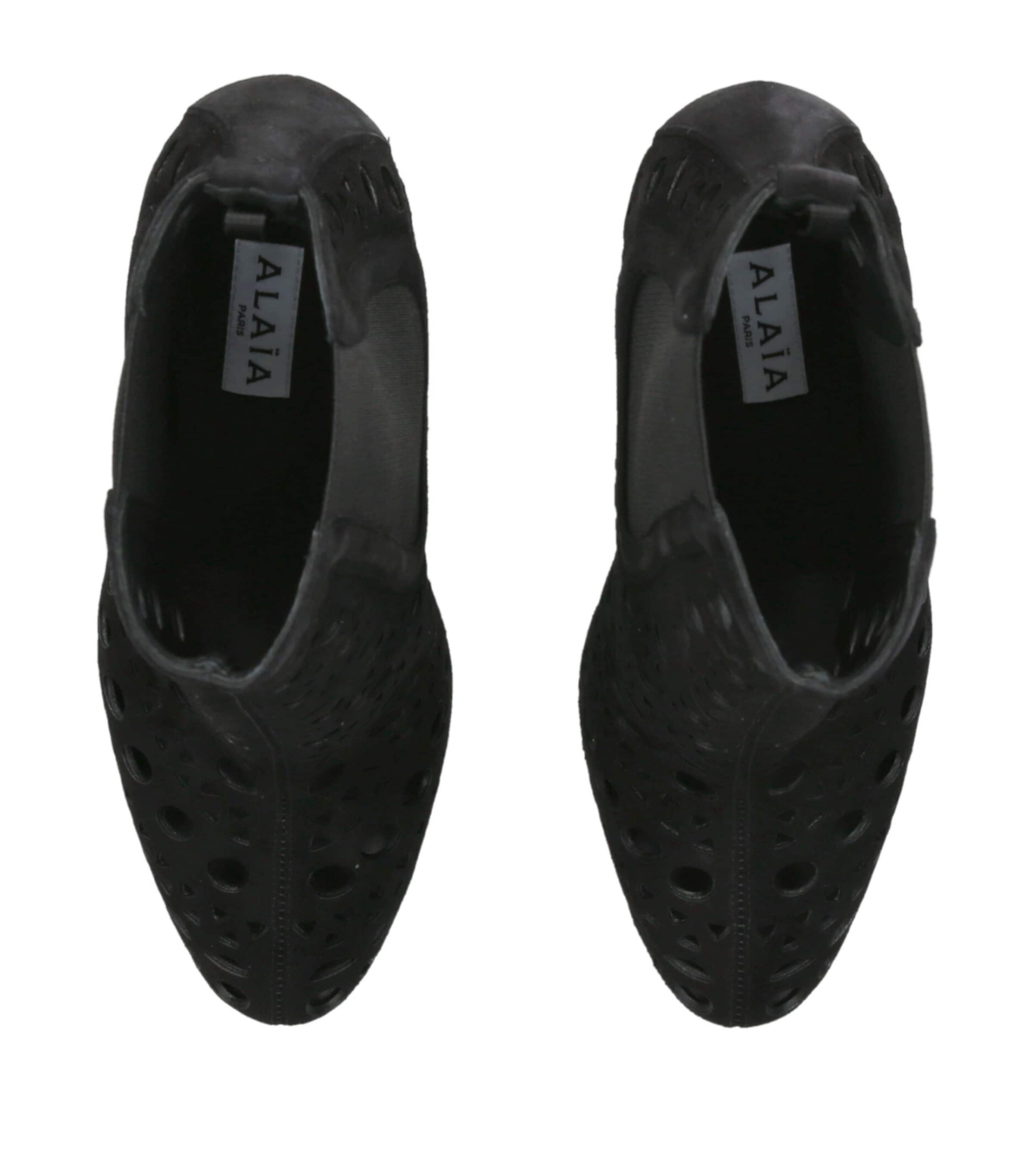 Alaïa Suede Vienne Heeled Chelsea Boots 100 Black Image 3