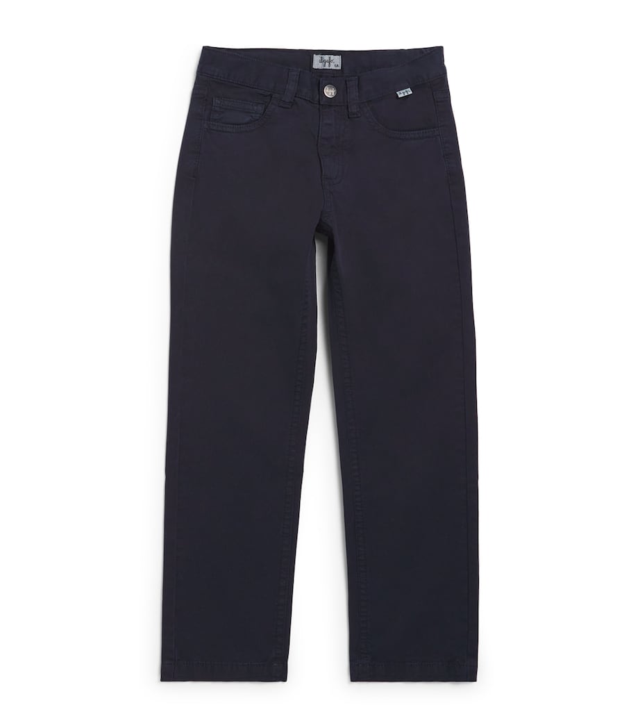 Cotton Straight Chinos (2-12 Years) 495 BLUE Image 1