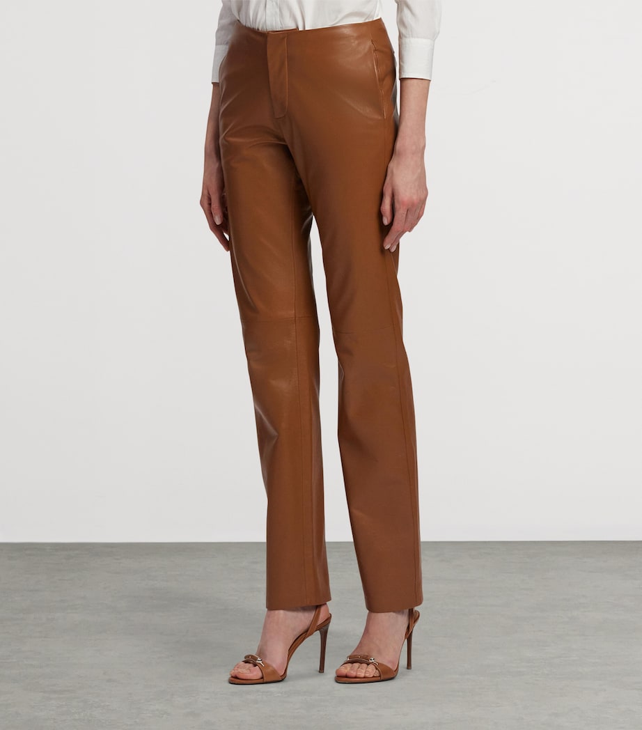 Lamb Leather Trousers LIGHT TOFFEE Image 5