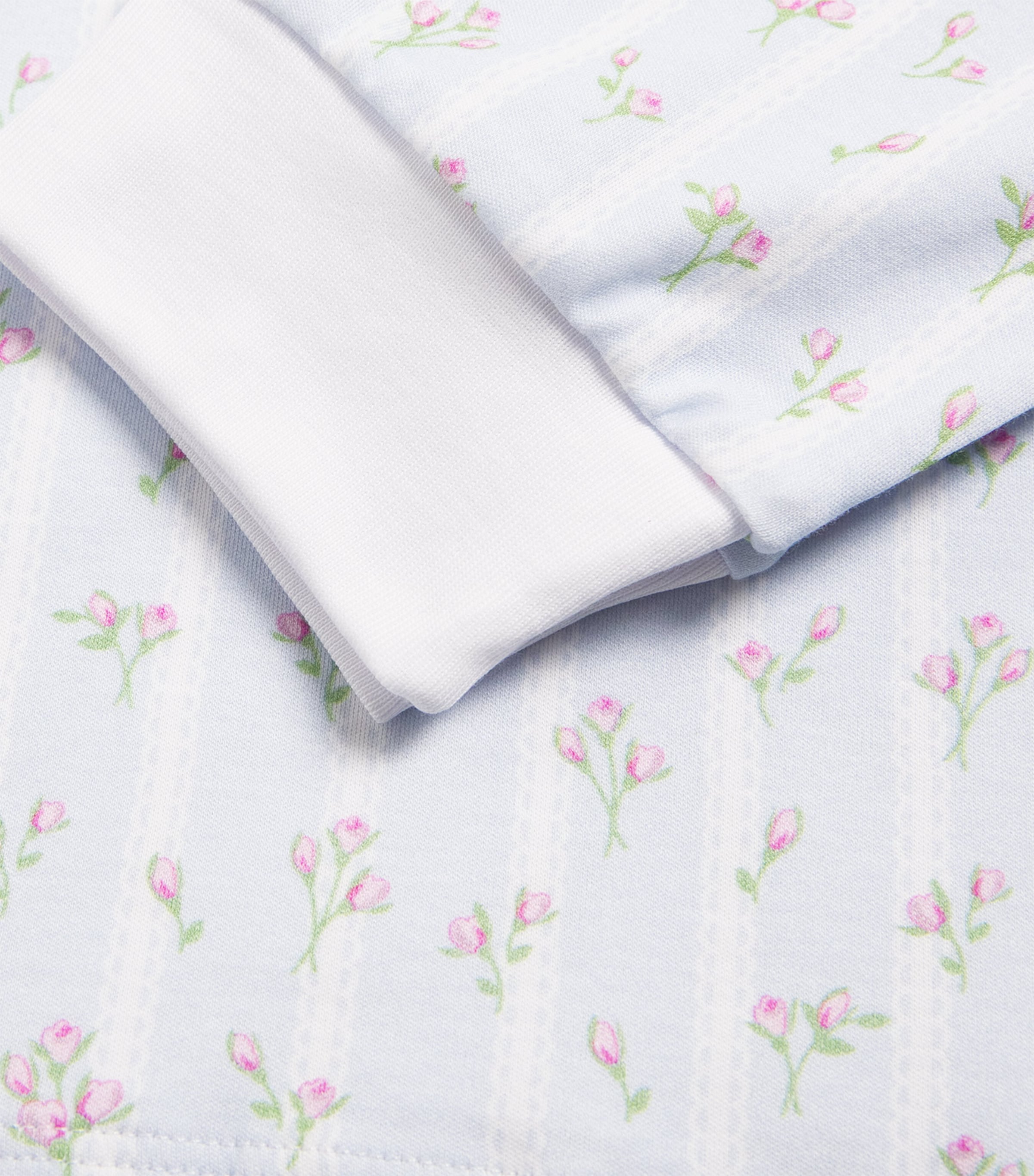 Pima Cotton Ribbon Bouquets Pyjama Set (2-6 Years) K480 LIGHT BLUE Image 3