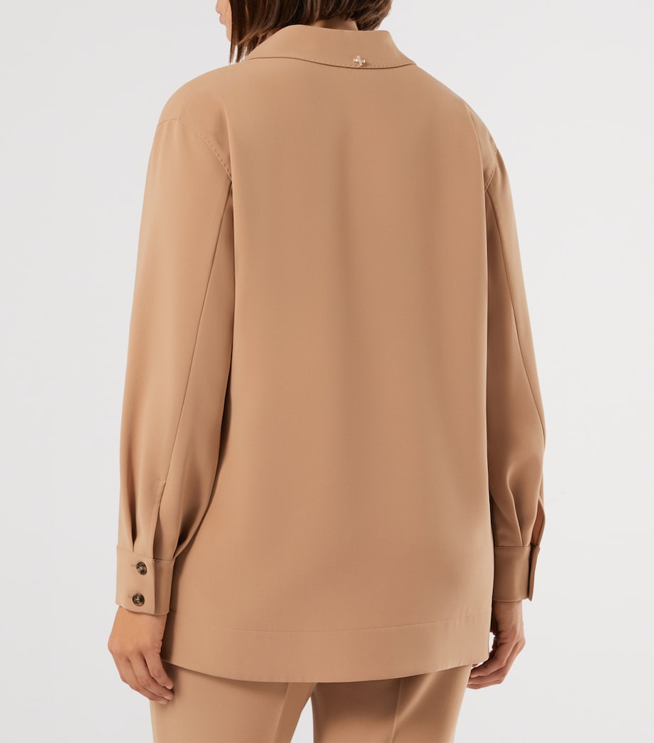 V-Neck Zama Blouse CAMEL Image 3