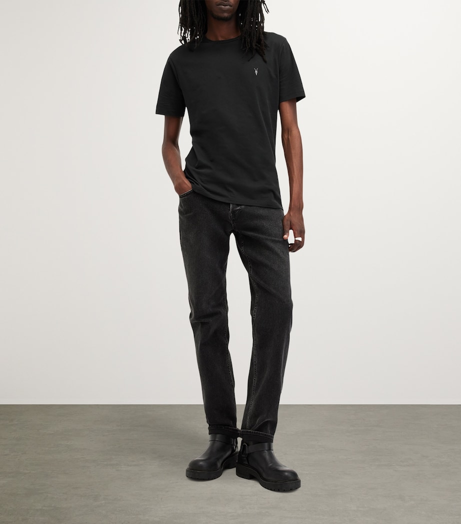 Cotton Brace T-Shirt (Pack of 3) BLACK Image 2