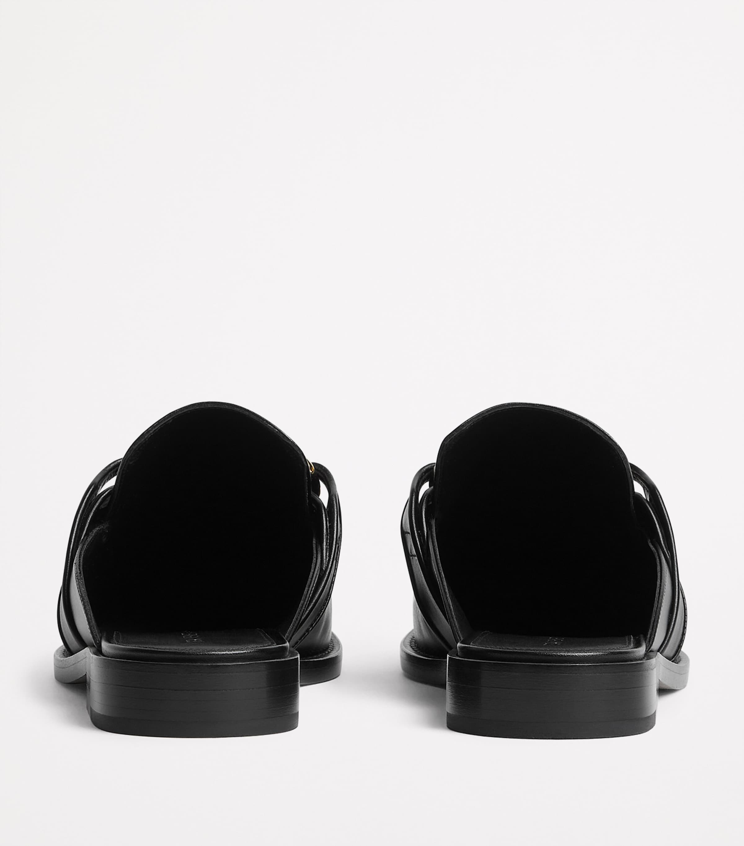 Leather Astaire Open-Back Loafers 1000 Image 4